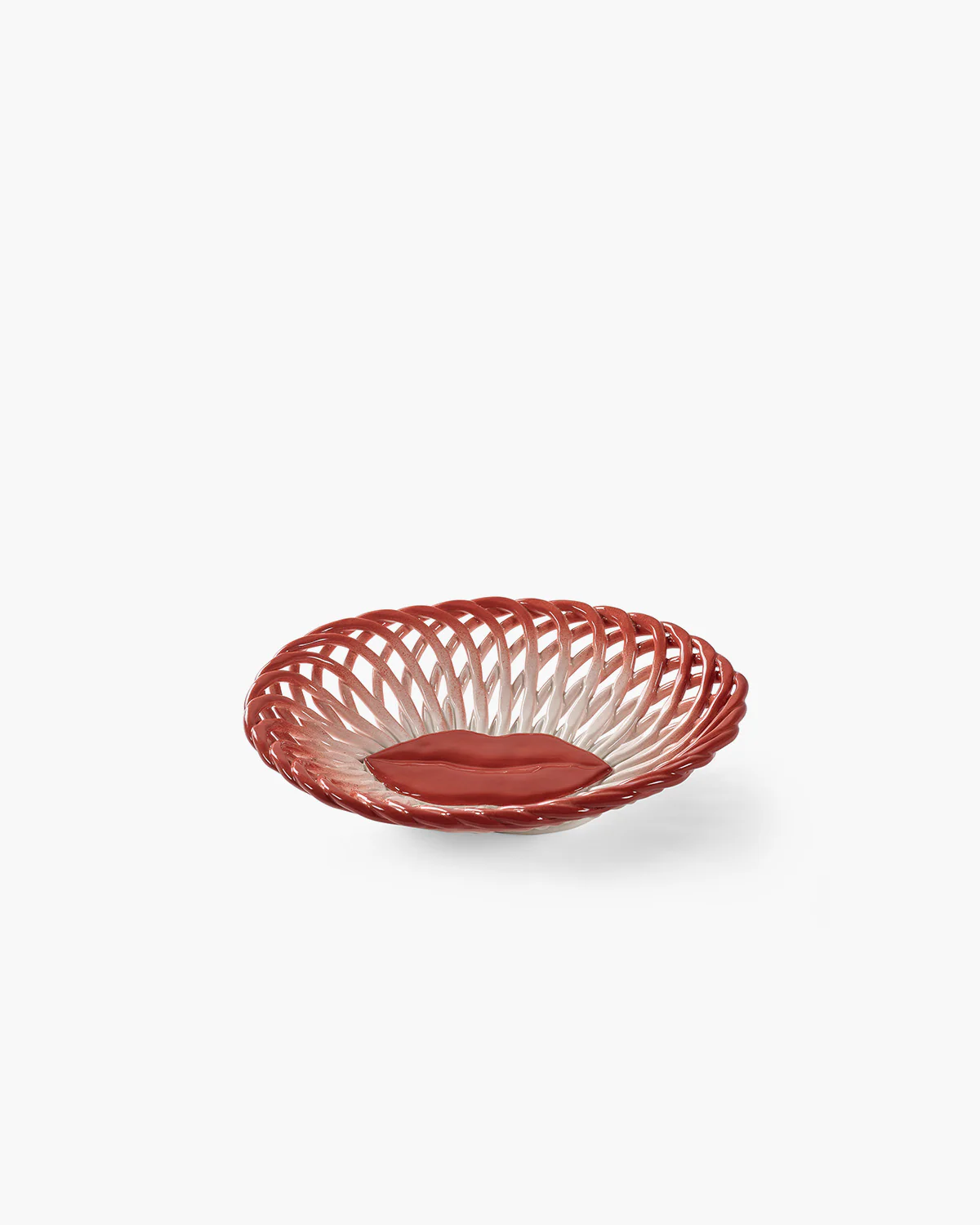 Basket Salvador red - white Les Objets Mouleversants