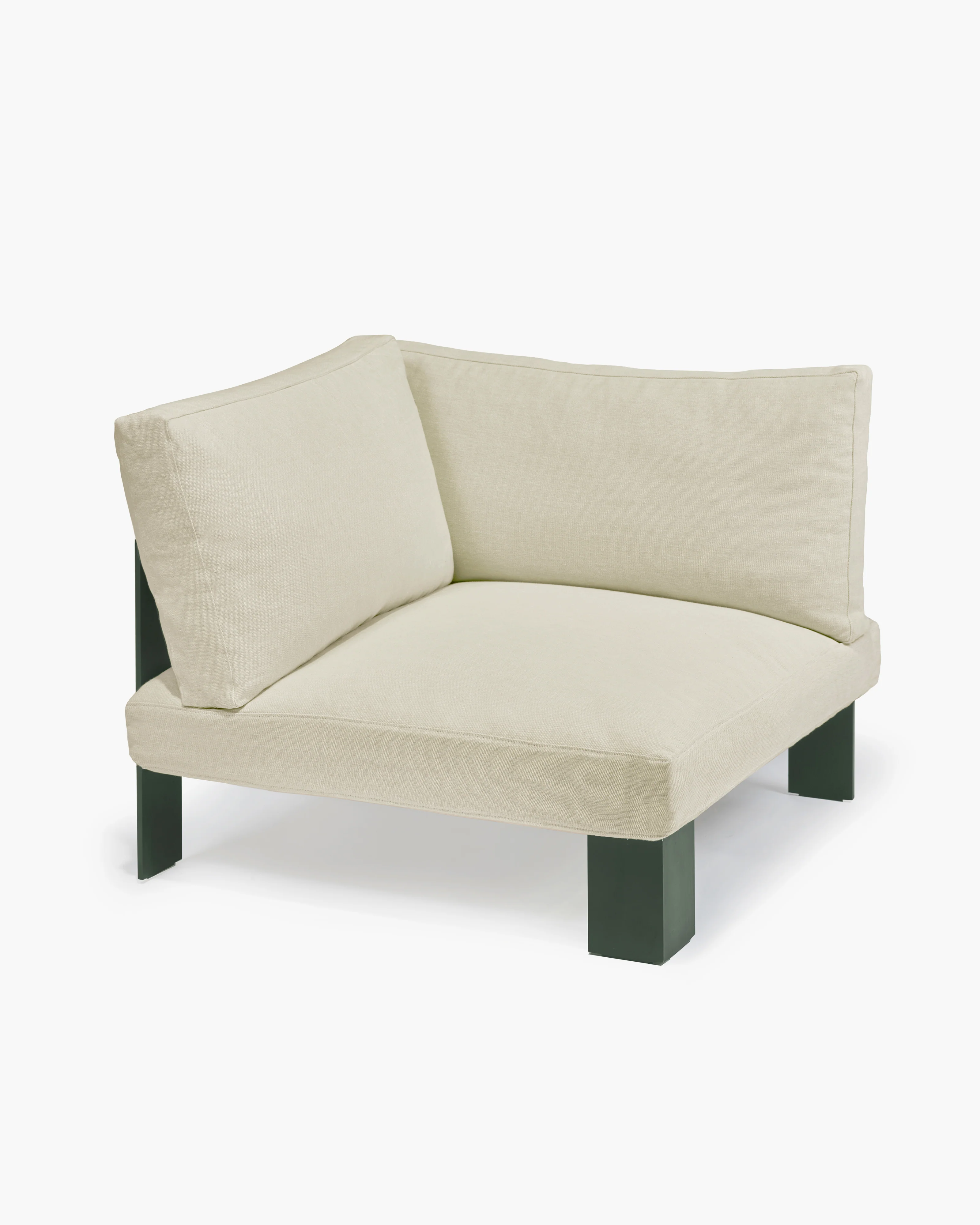 Bench corner seat incl cushion outdoor chalk