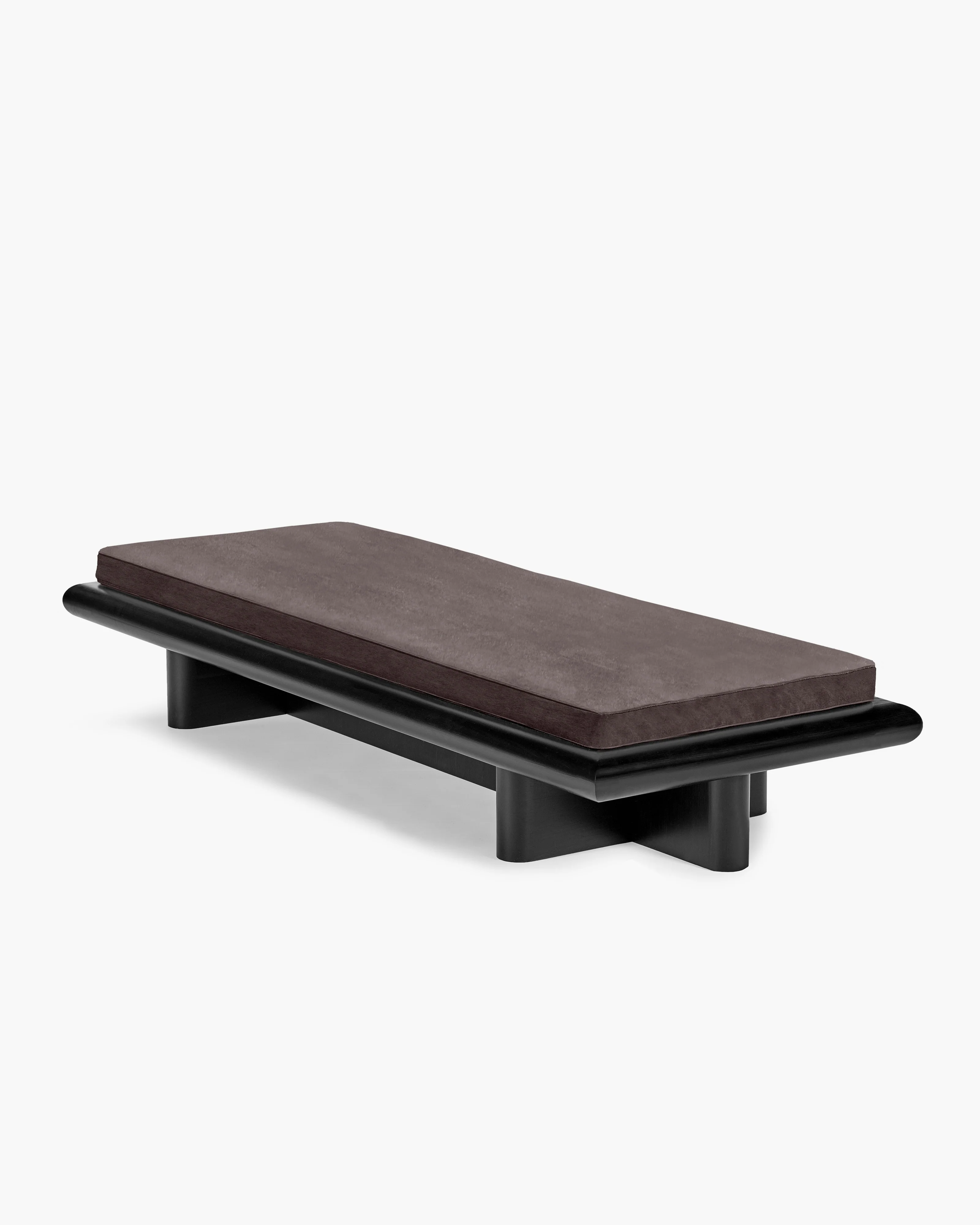 Bench L velvet shade + frame tulipwood stained dark Taka - Image 3