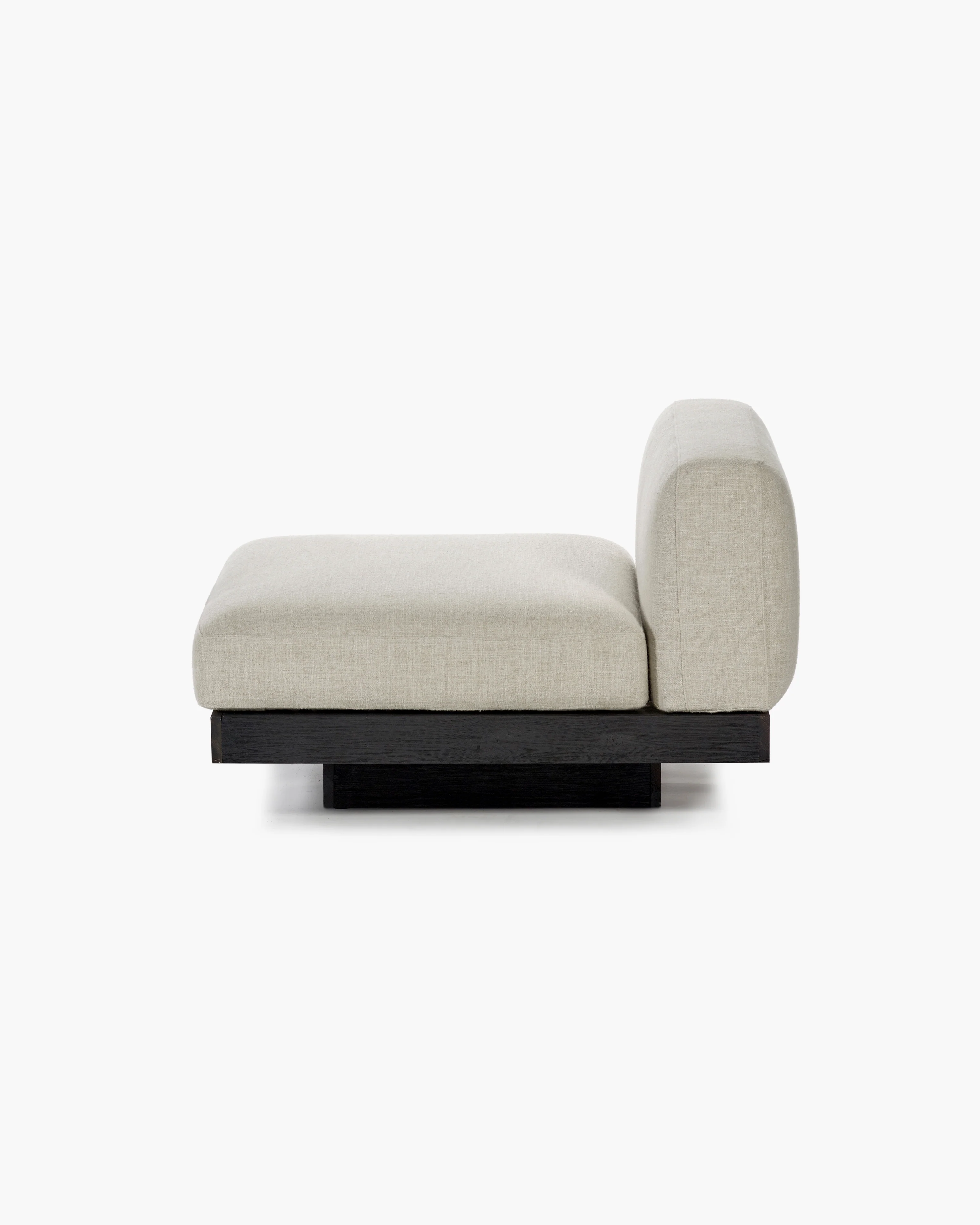 Bench one seater incl cushion indoor bone - black Rudolph - Image 5