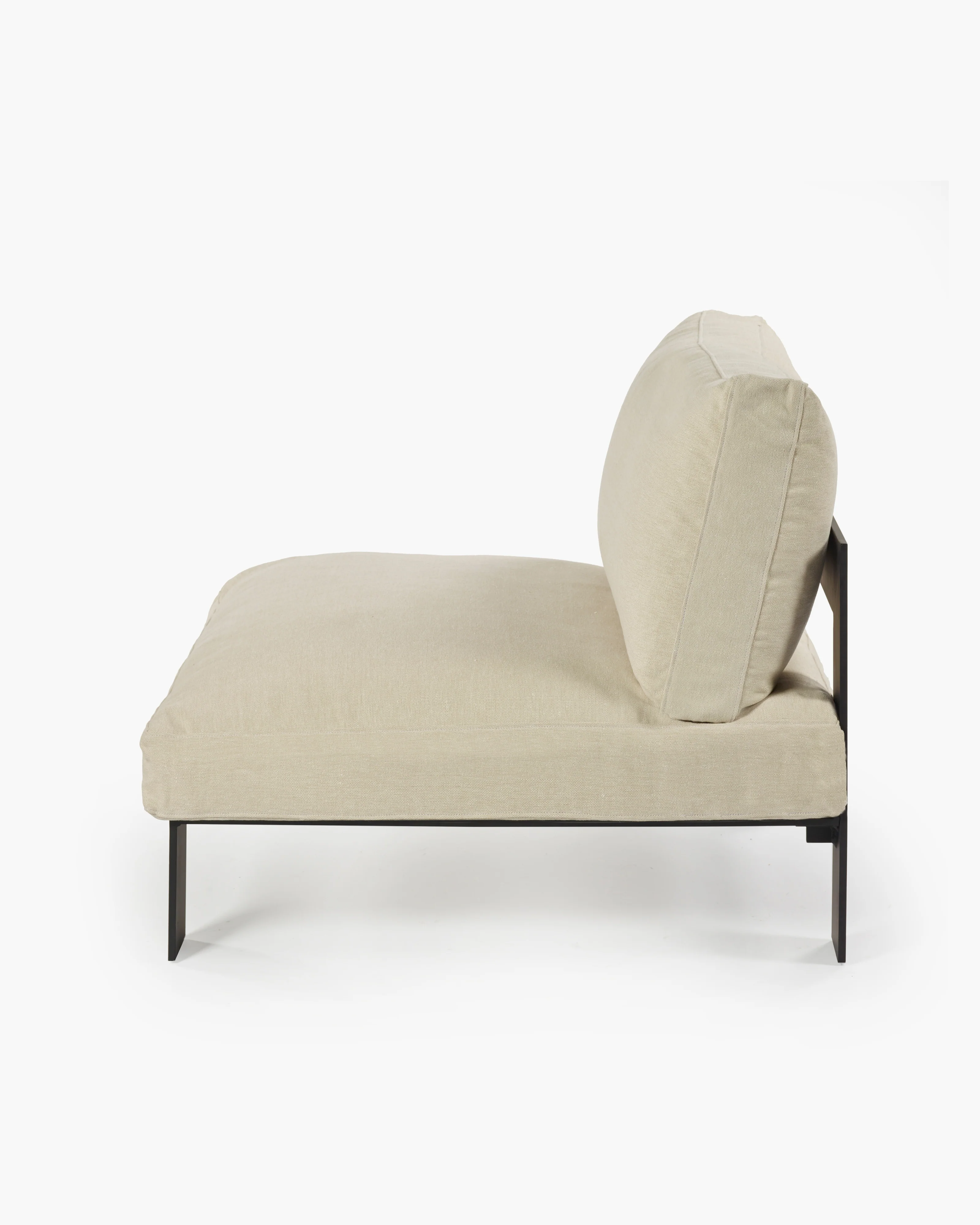 Bench one seater incl cushion indoor ivory - Image 2