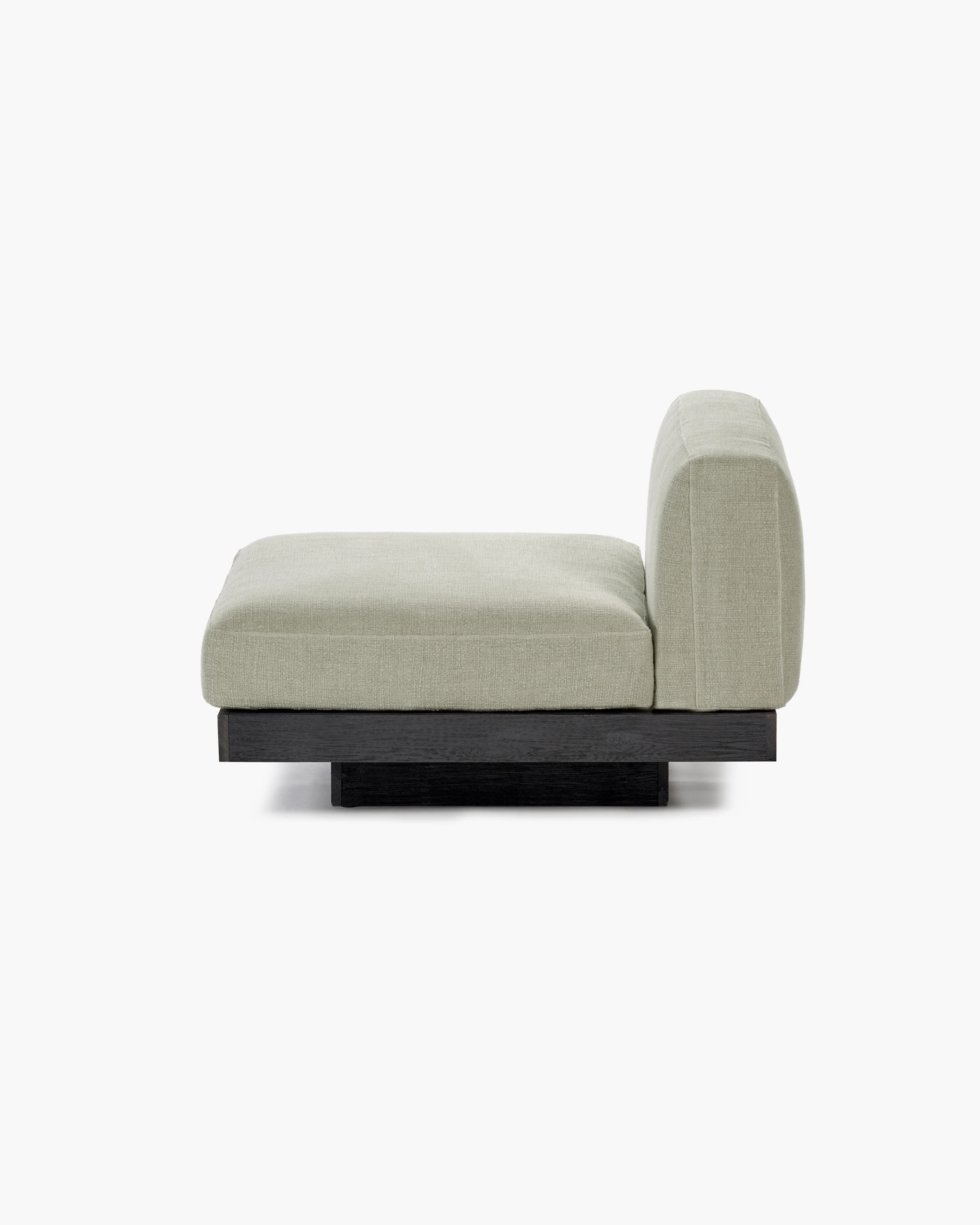 Bench one seater incl cushion indoor sand - black Rudolph - Image 4