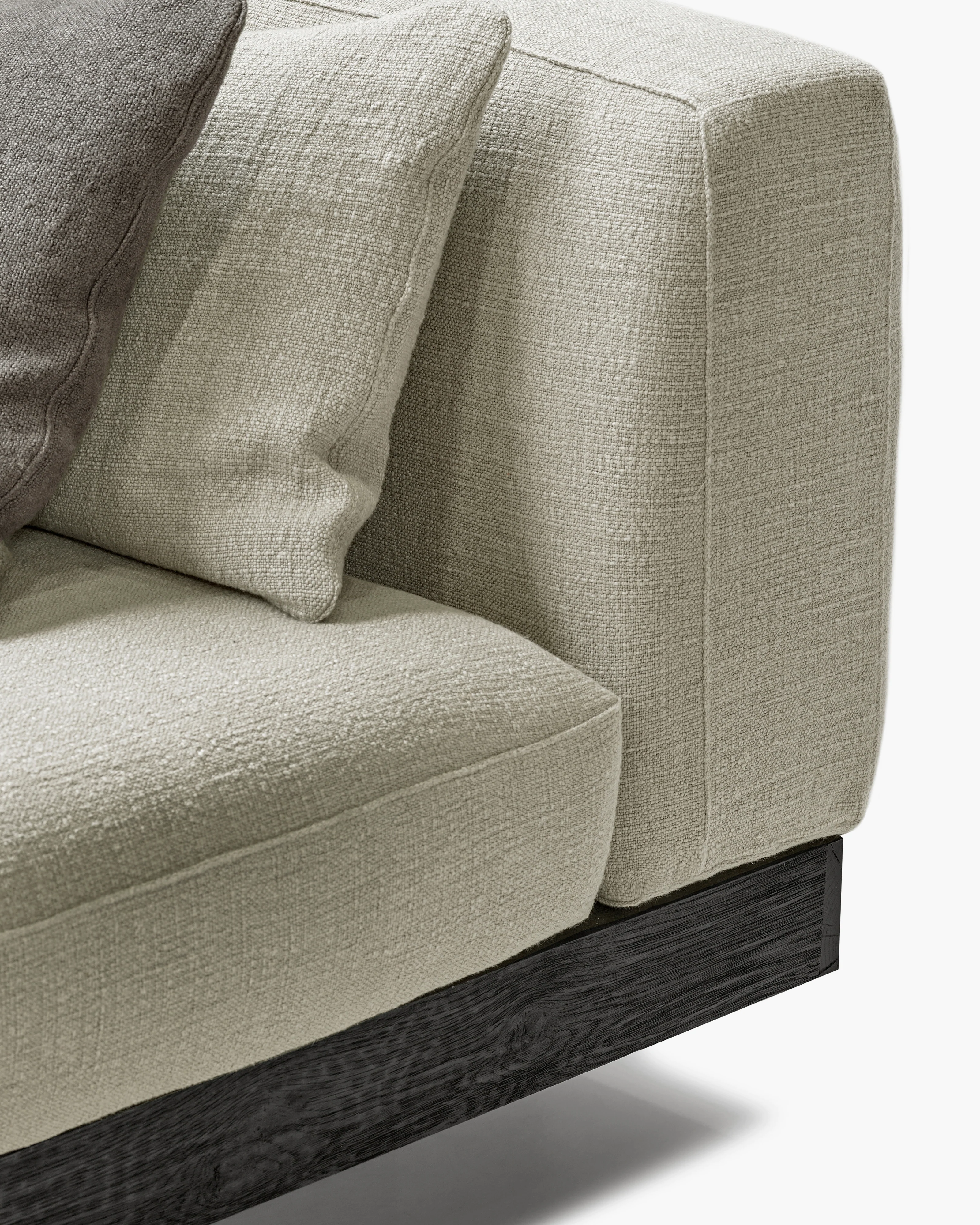 Bench one seater incl cushion indoor sand - black Rudolph - Image 5
