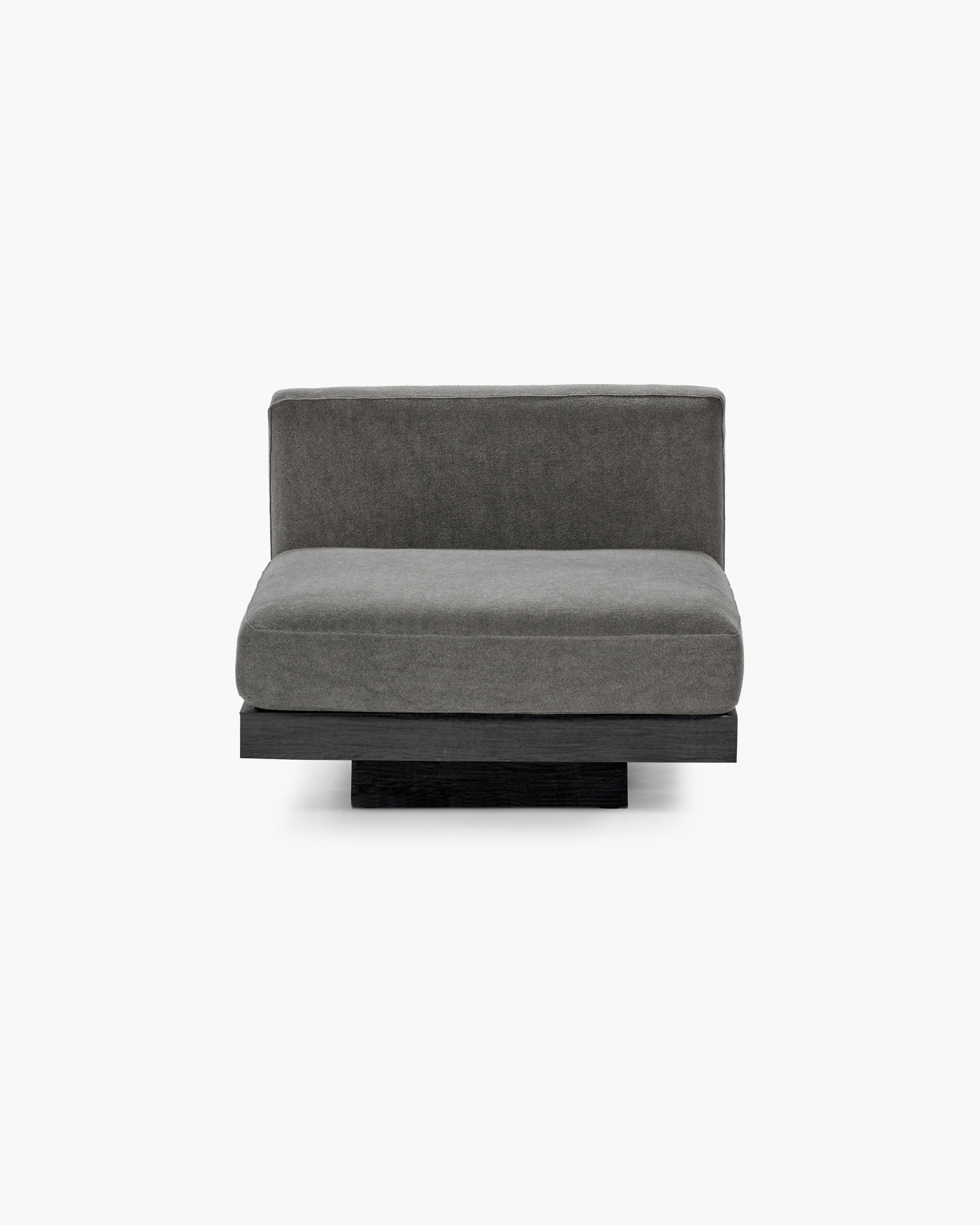Bench one seater incl cushion indoor smoke - black Rudolph - Image 3