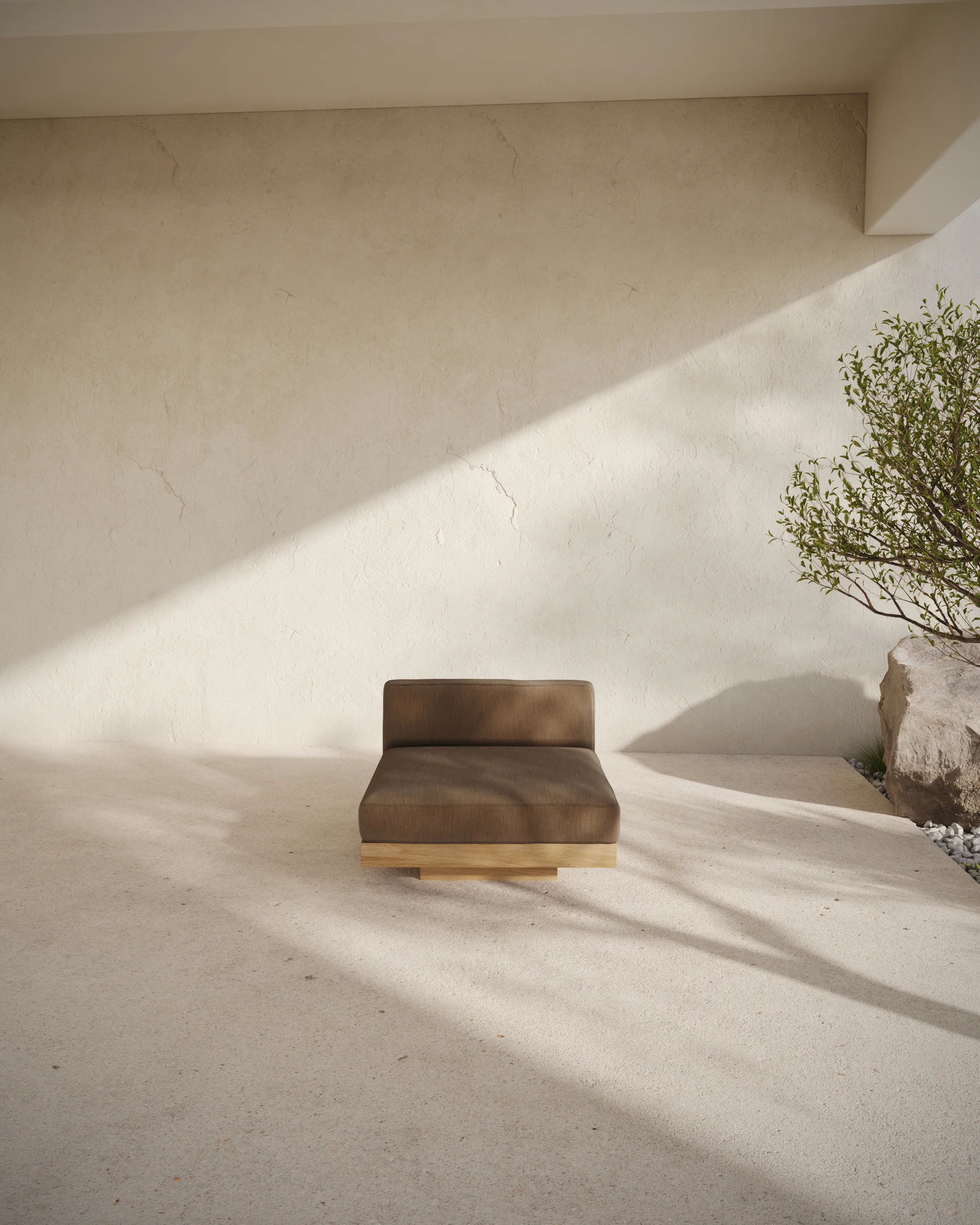 Bench one seater incl cushion outdoor camel Rudolph - Image 6