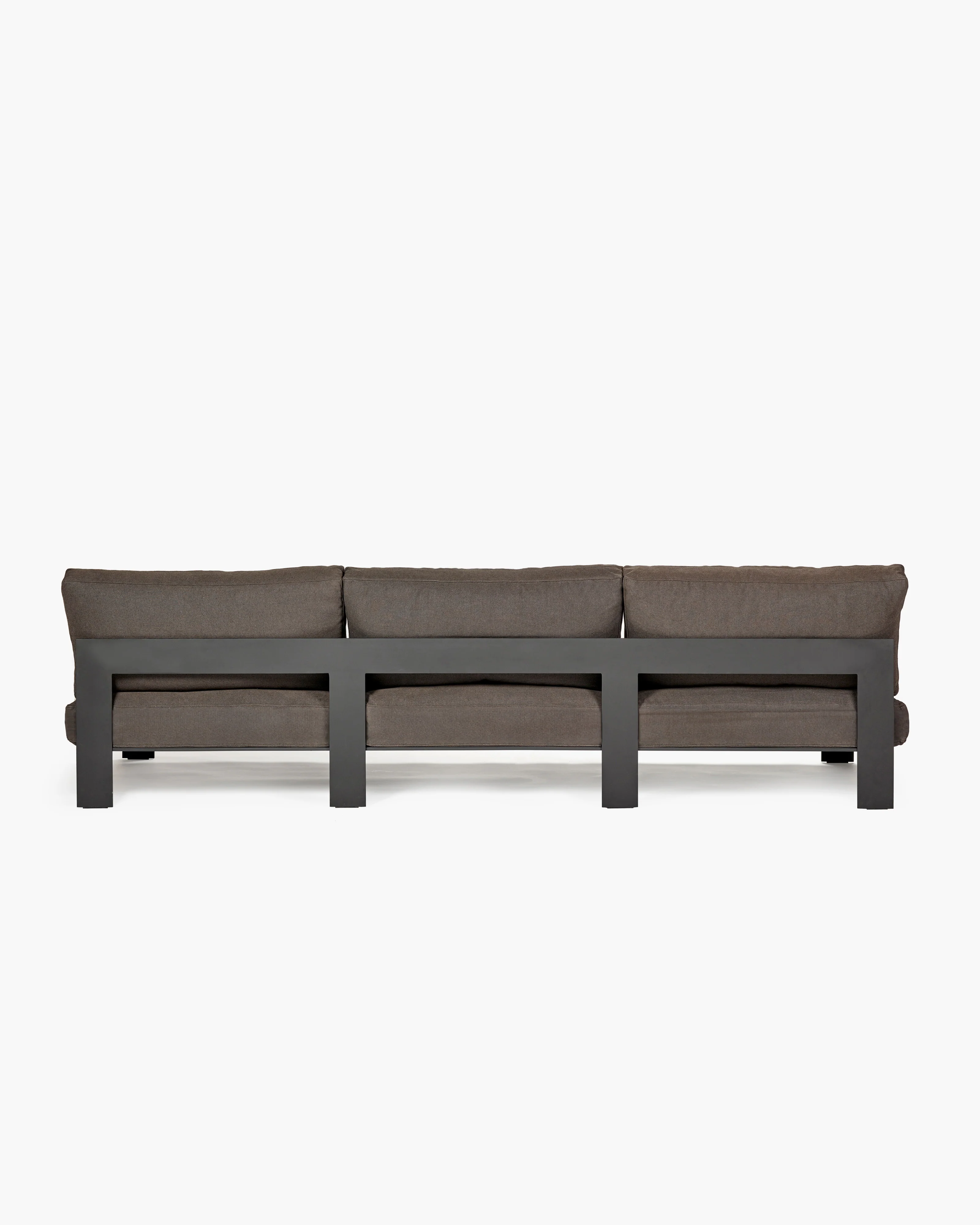 Bench three seater incl cushion indoor sepia - Image 3