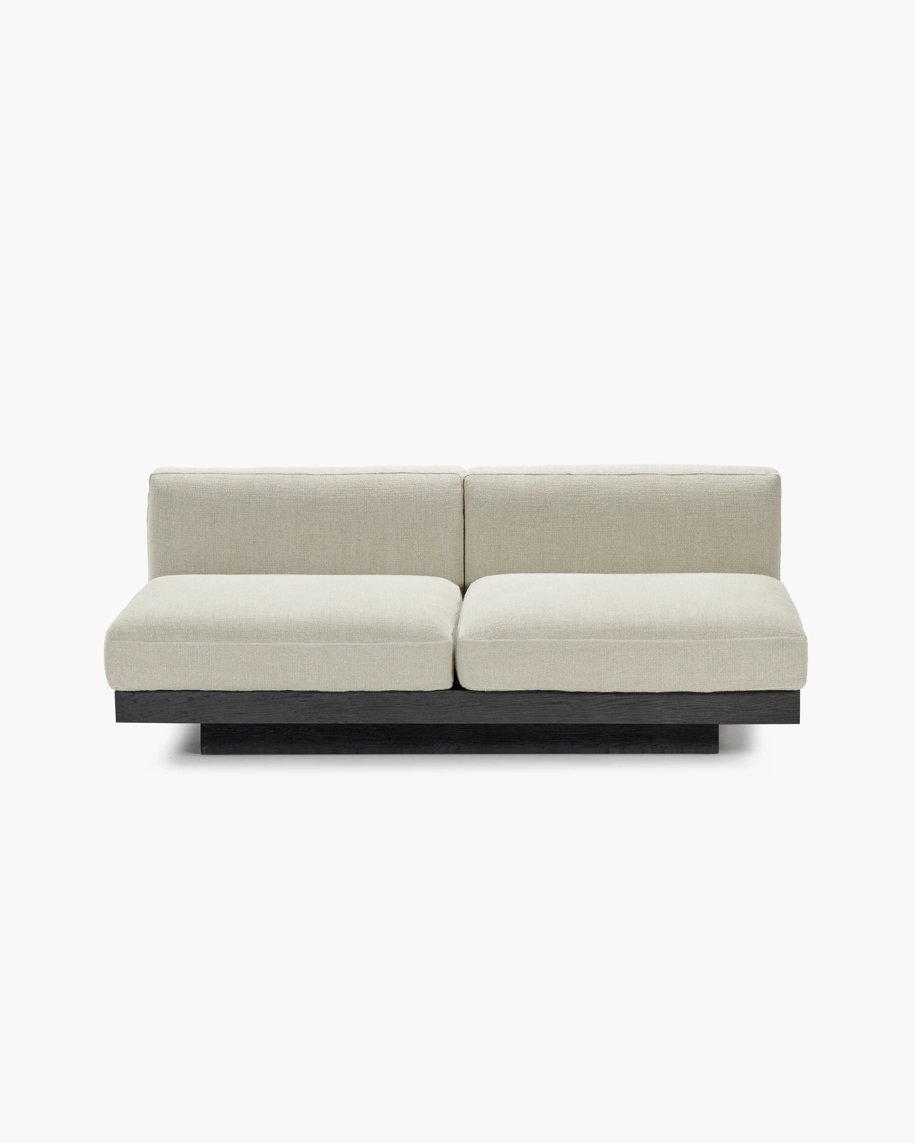 Bench two seater incl cushion indoor beige - black Rudolph - Image 2