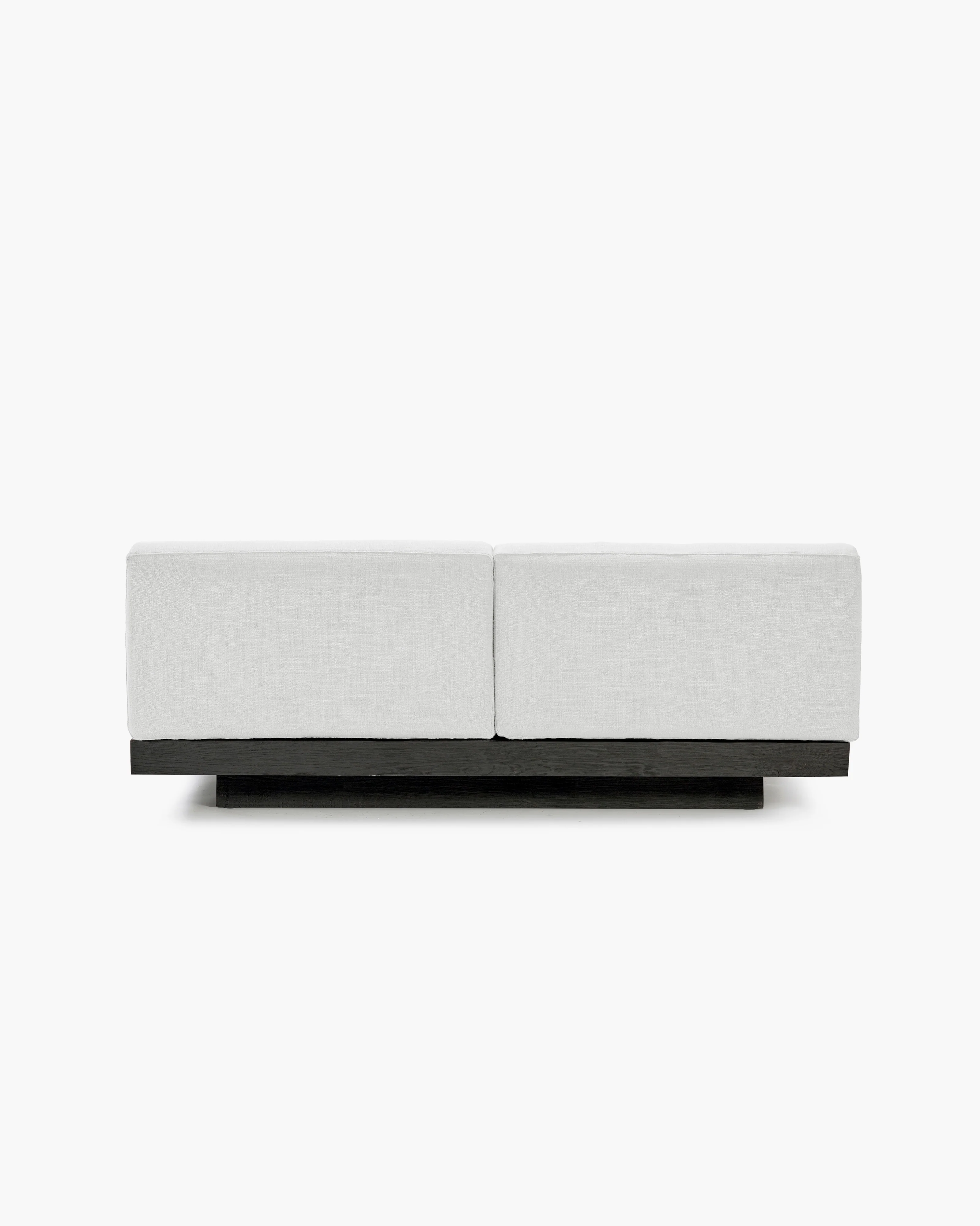 Bench two seater incl cushion indoor off-white - black Rudolph - Image 3