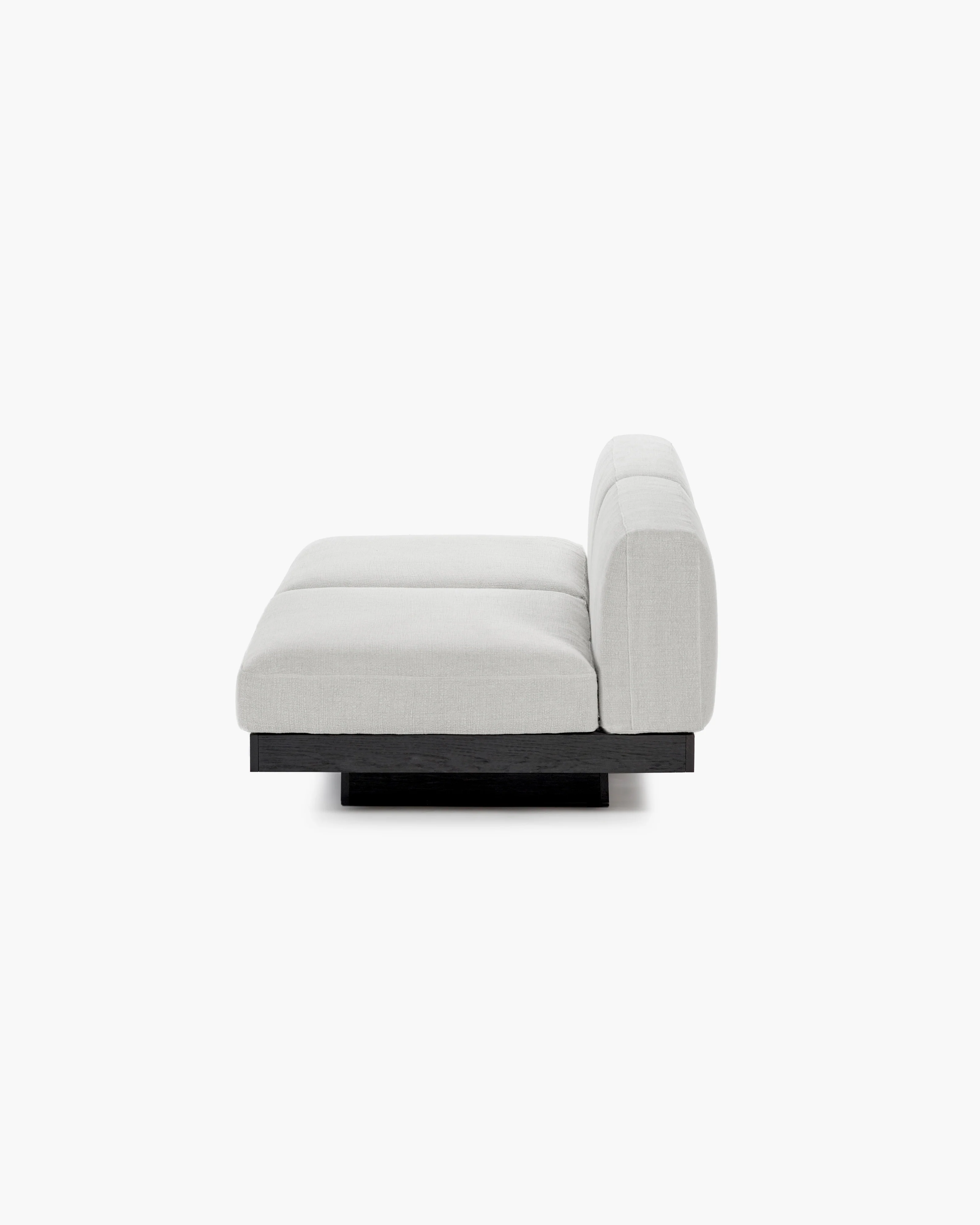 Bench two seater incl cushion indoor off-white - black Rudolph - Image 4