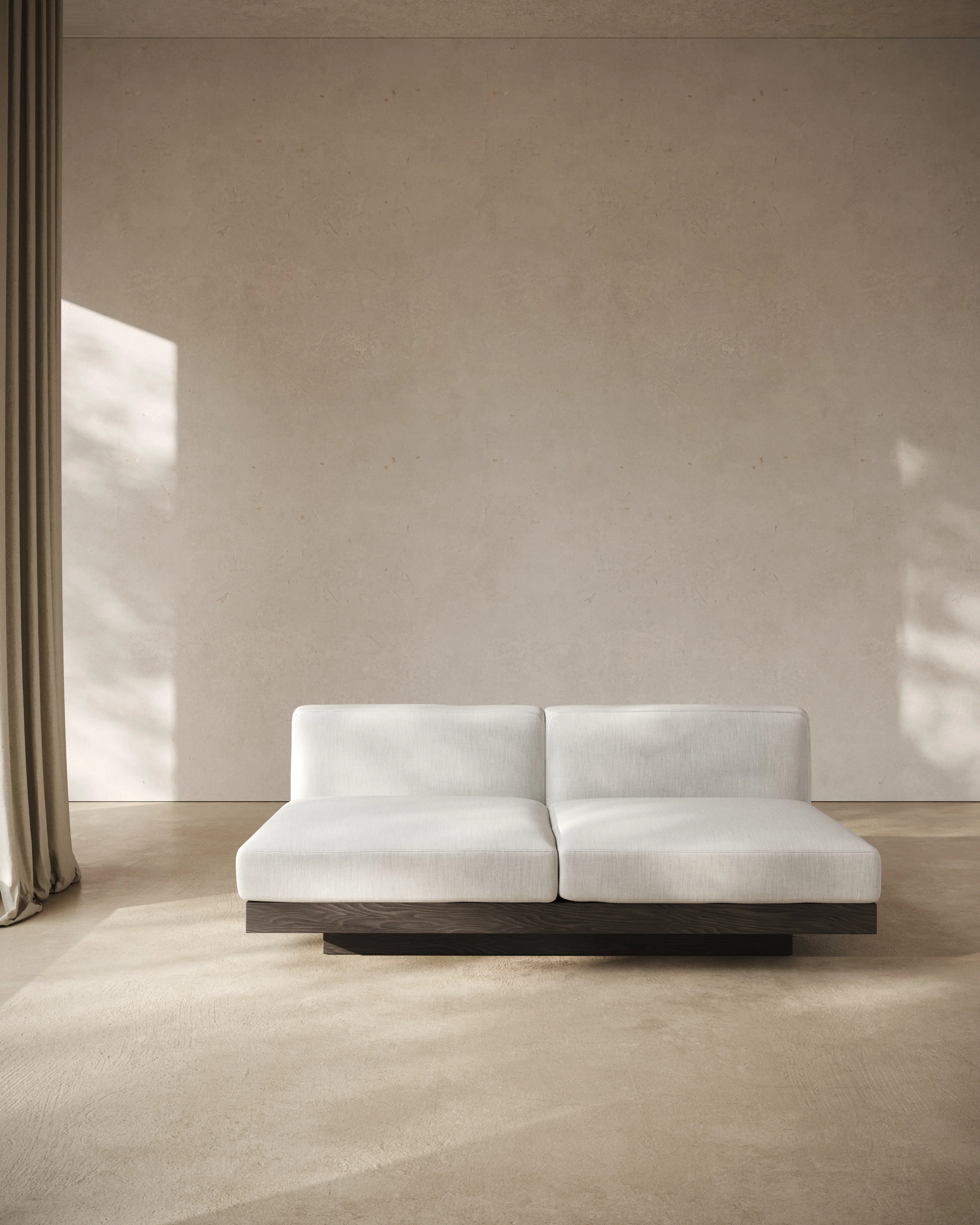 Bench two seater incl cushion indoor off-white - black Rudolph - Image 6