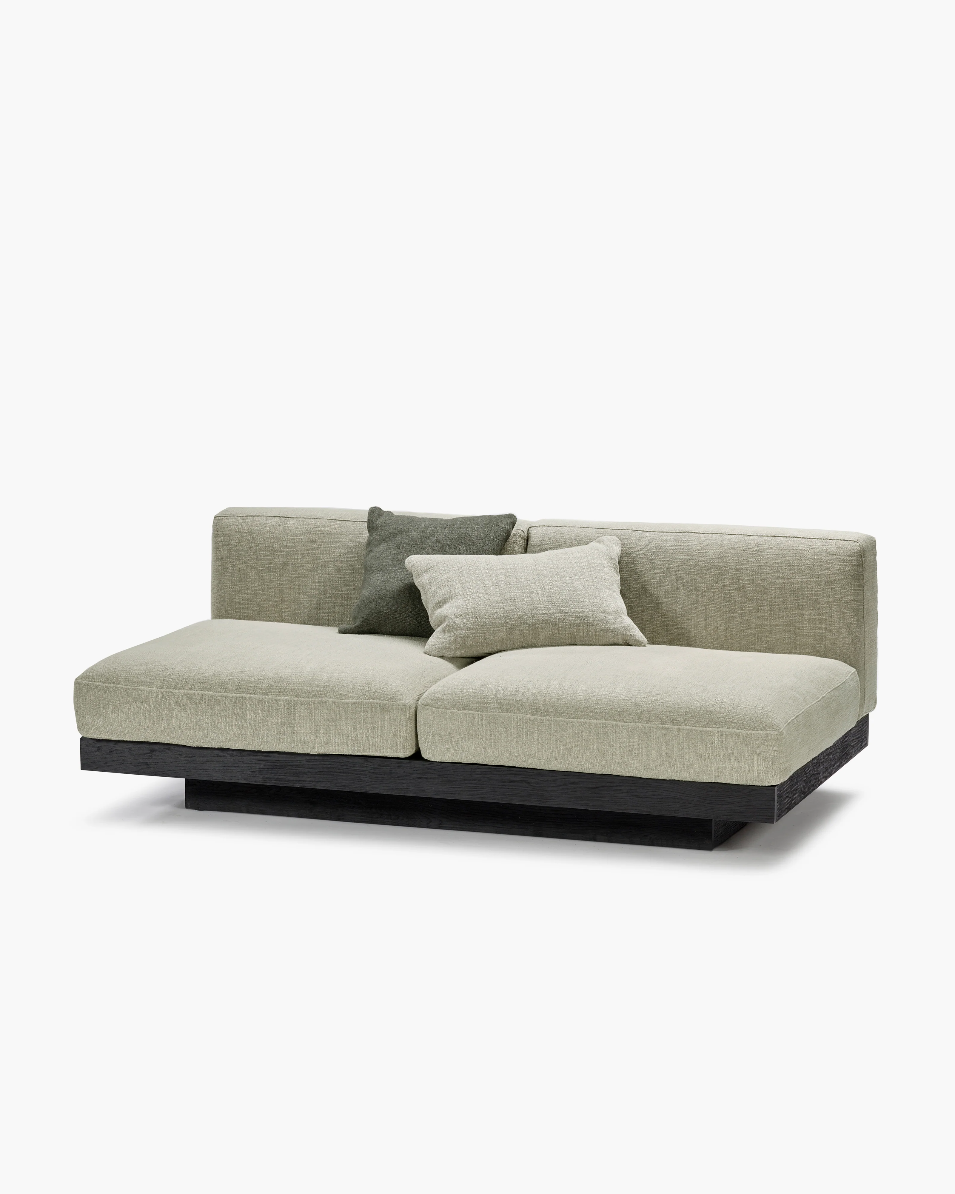 Bench two seater incl cushion indoor sand - black Rudolph - Image 5