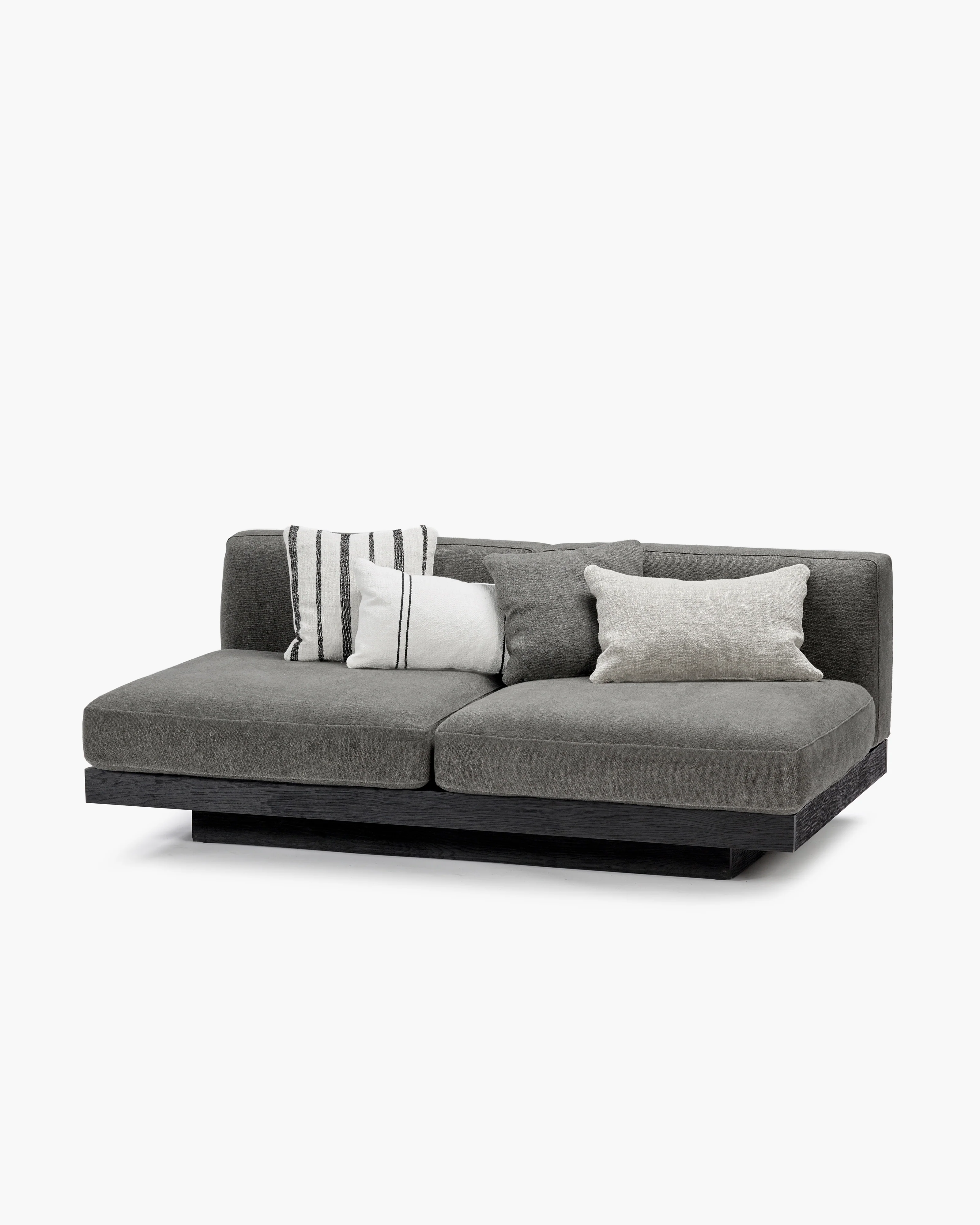 Bench two seater incl cushion indoor smoke - black Rudolph - Image 7