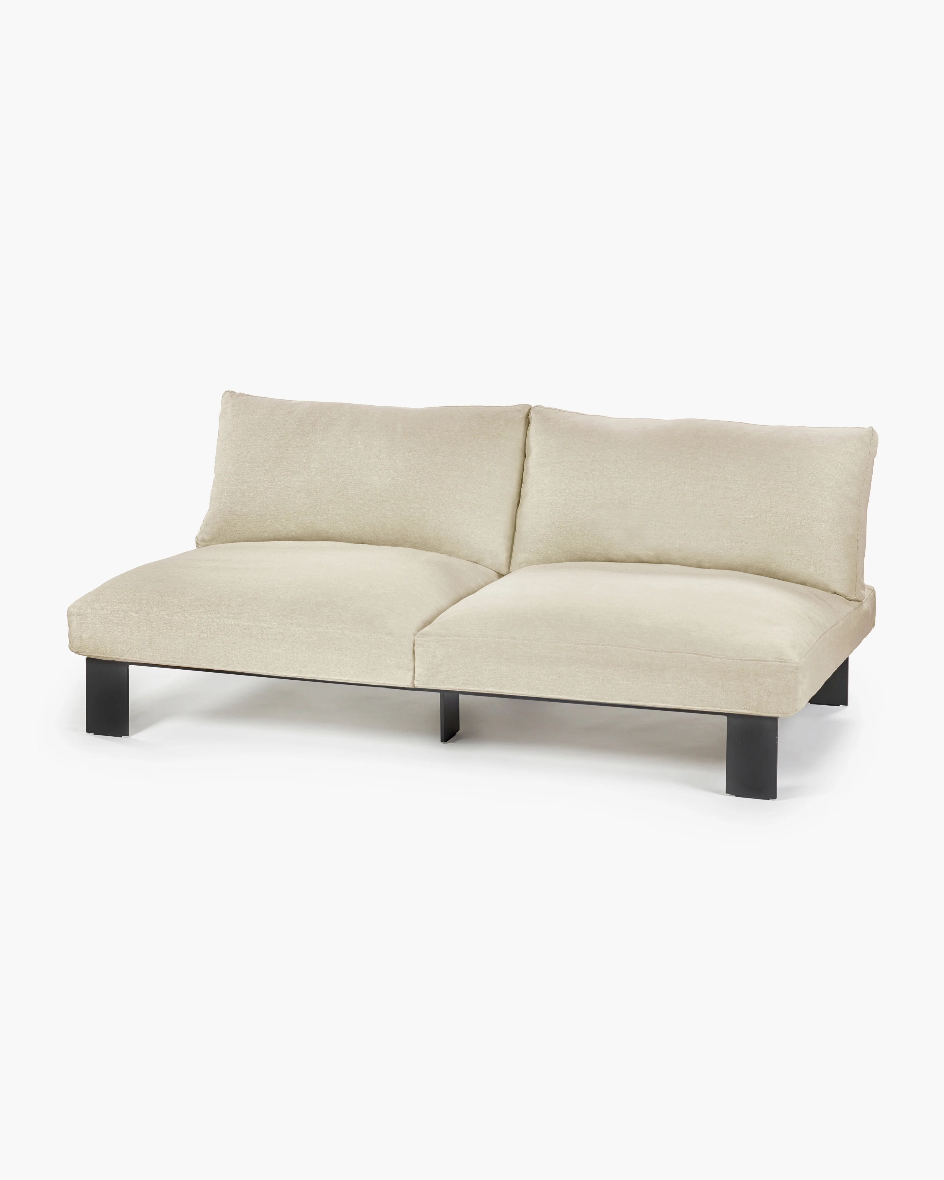 Bench two seater incl cushion outdoor chalk