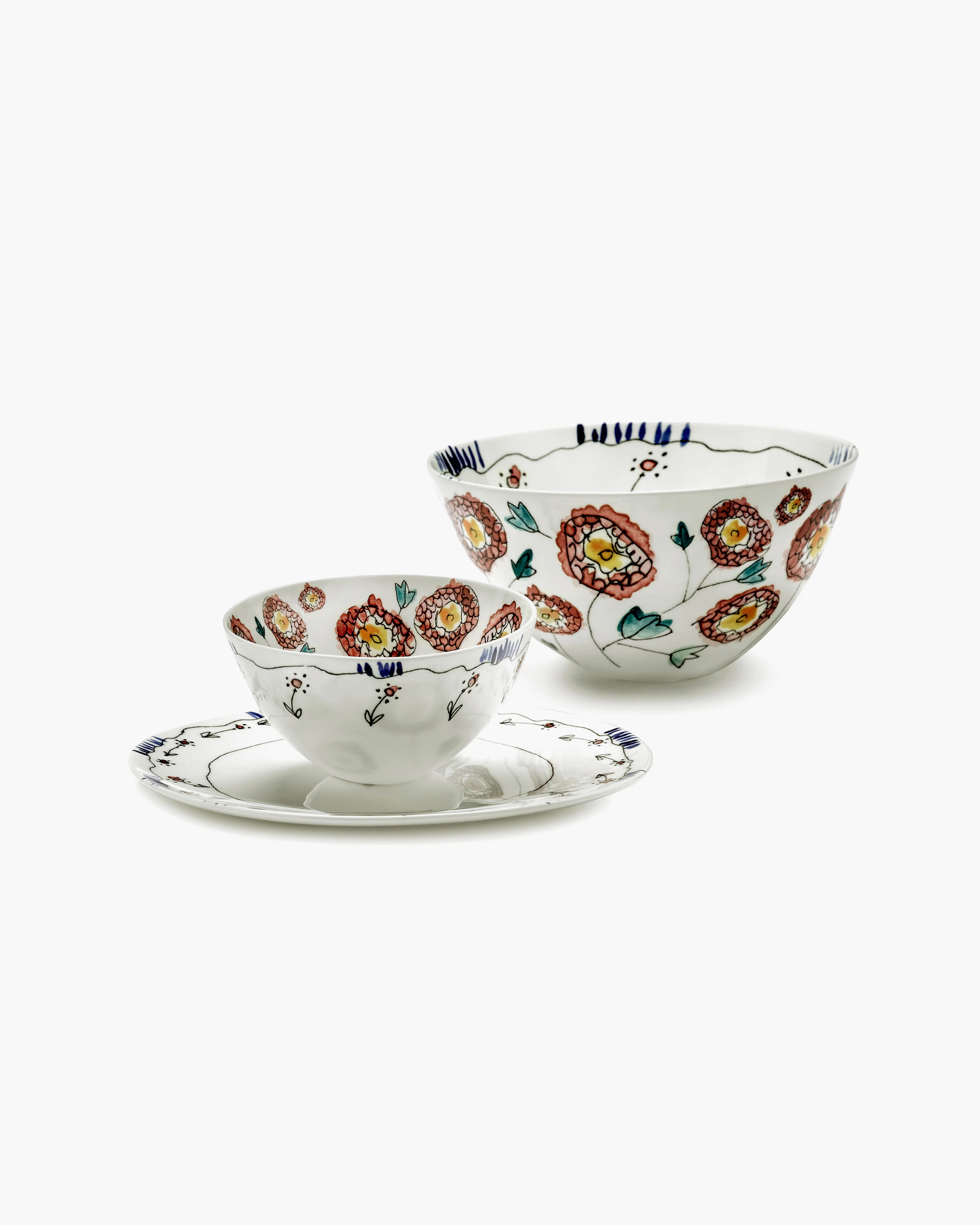 Bowl L Anemone milk Midnight Flowers - Image 8