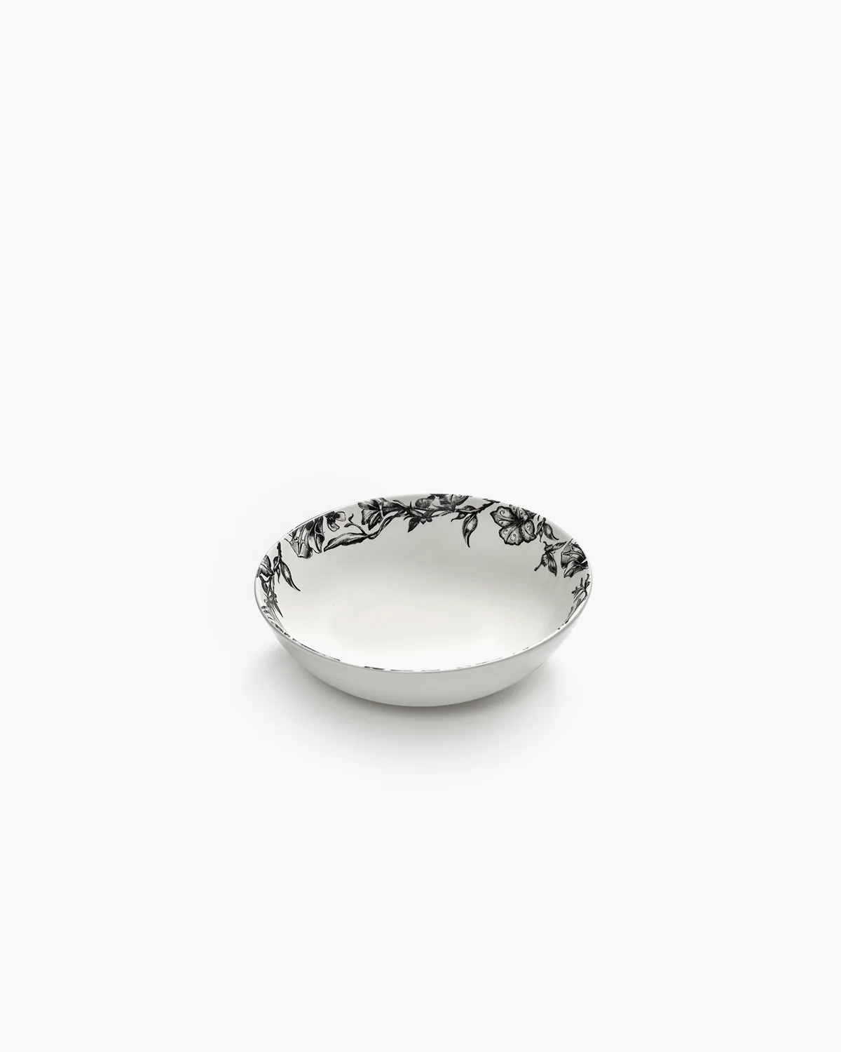 Bowl low S enchanted garden white - black Unity