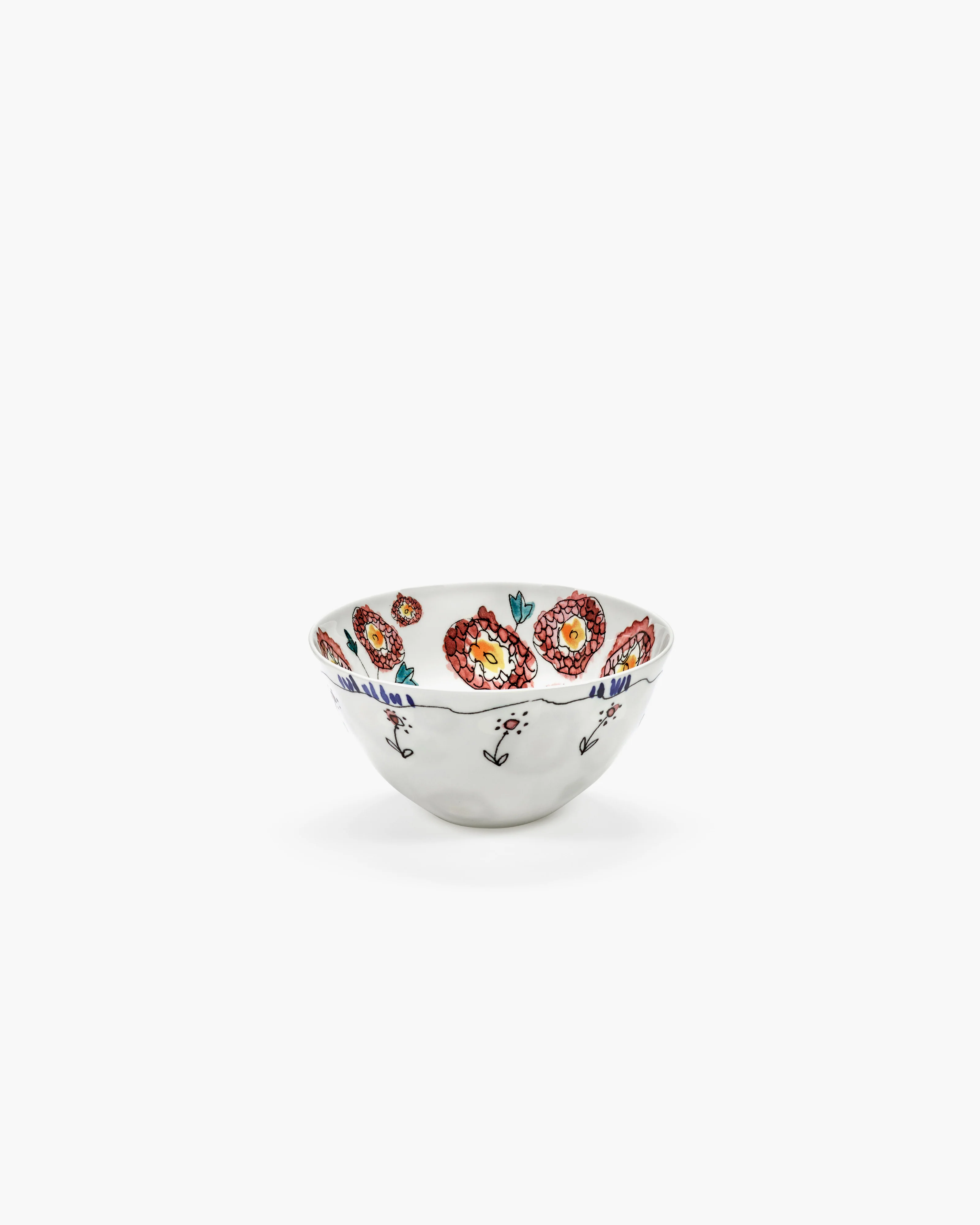 Bowl M Anemone milk Midnight Flowers
