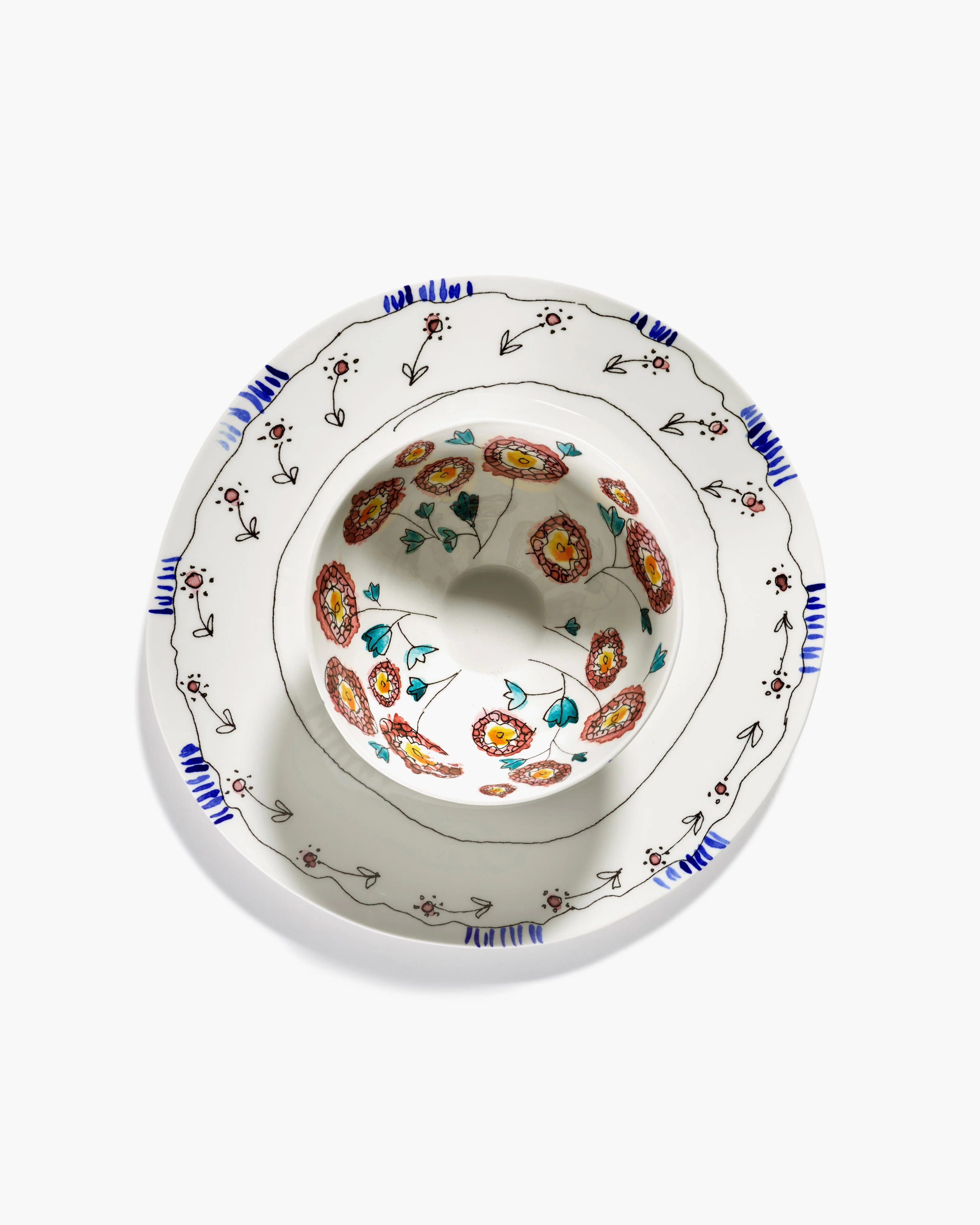 Bowl M Anemone milk Midnight Flowers - Image 5