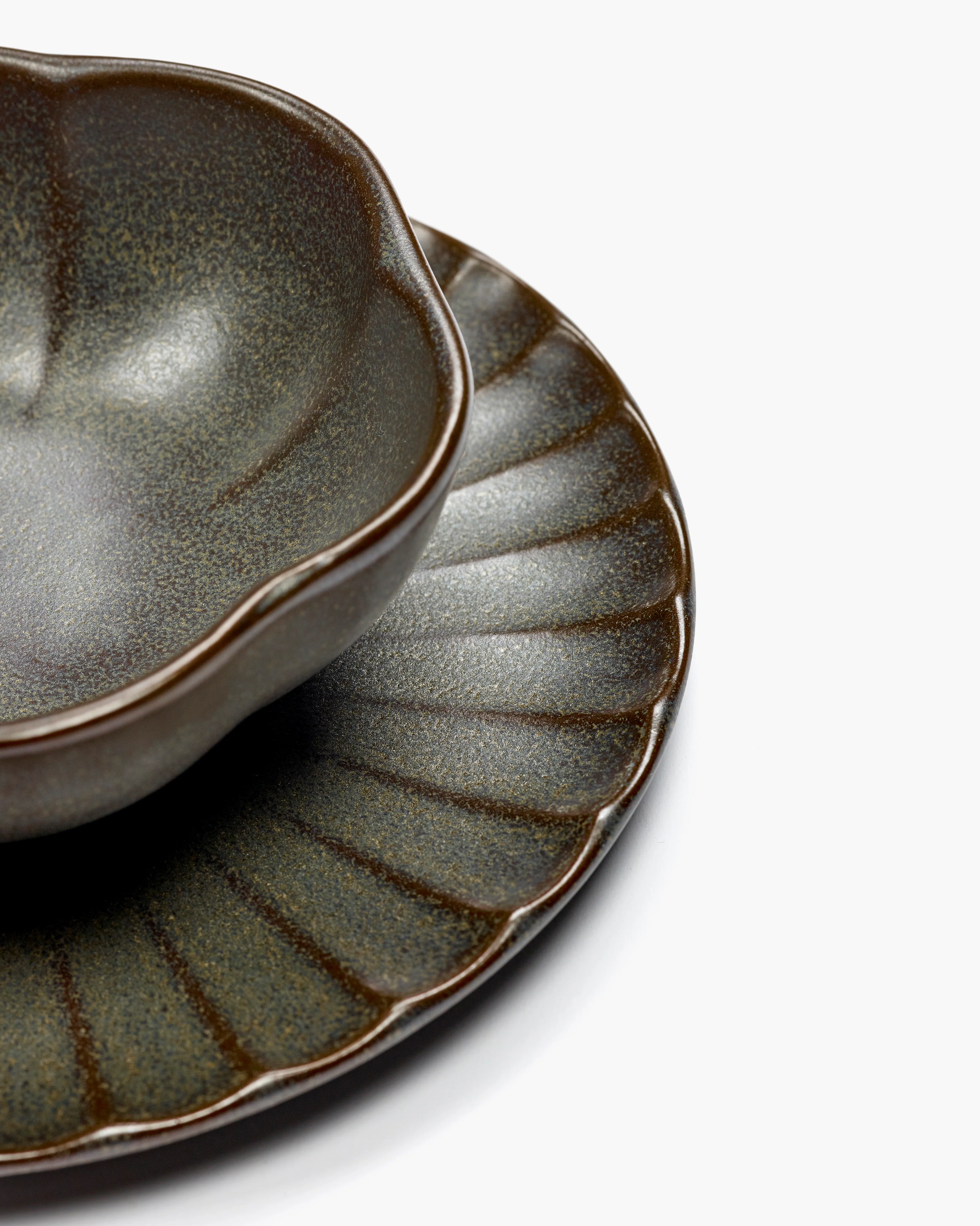 Bowl ribbed M green Inku - Image 2