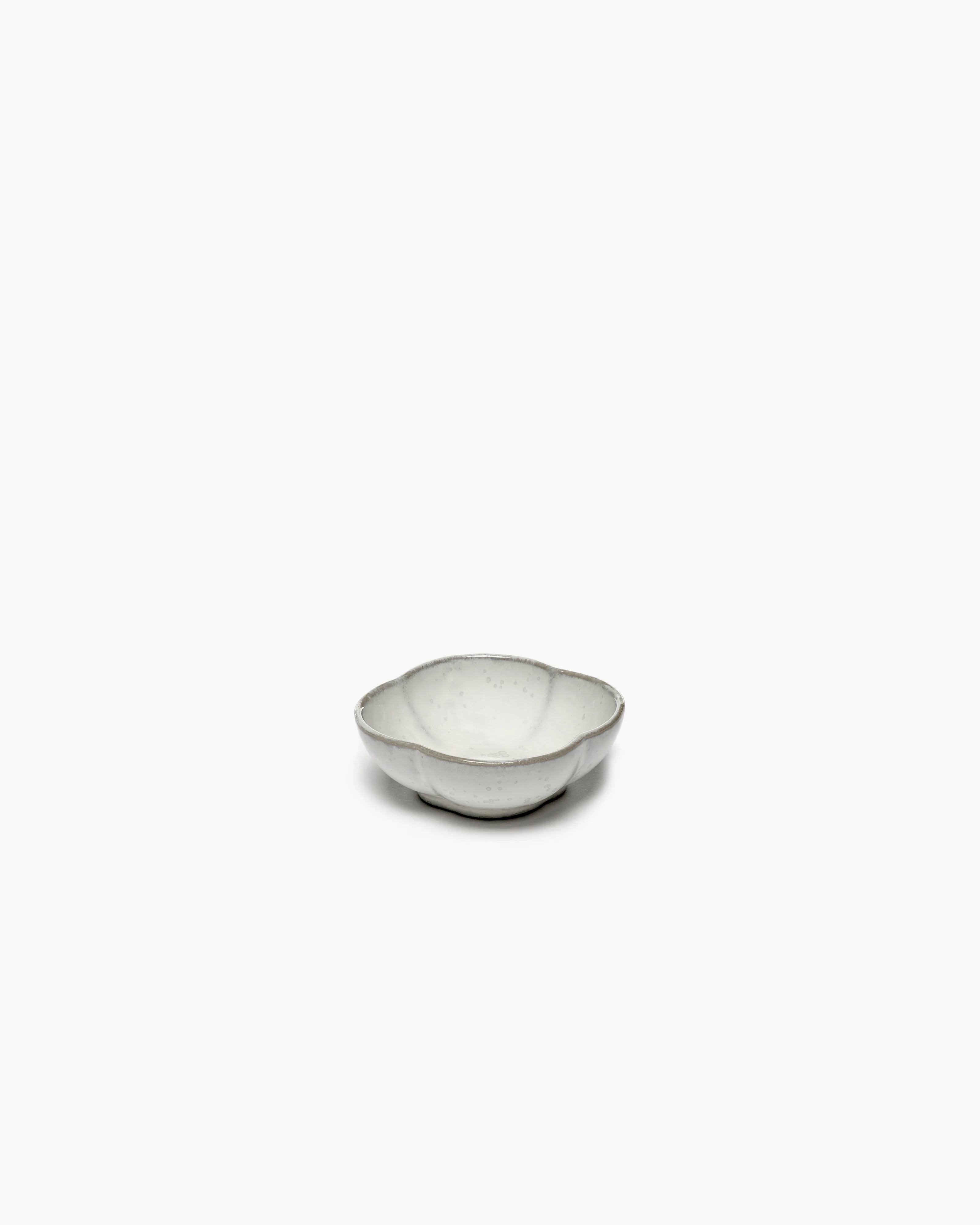 Bowl ribbed S white Inku