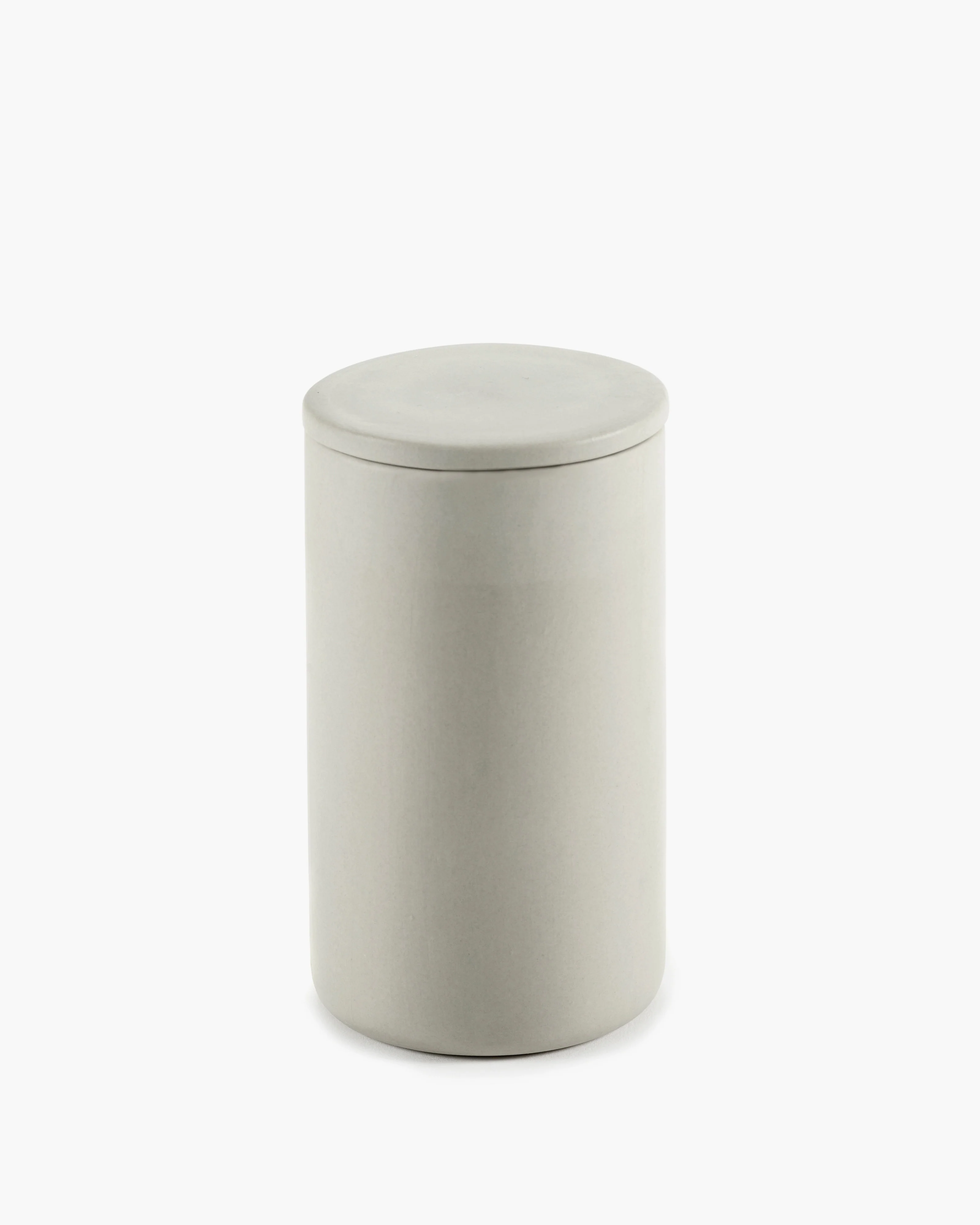 Box with lid round L beige Cose