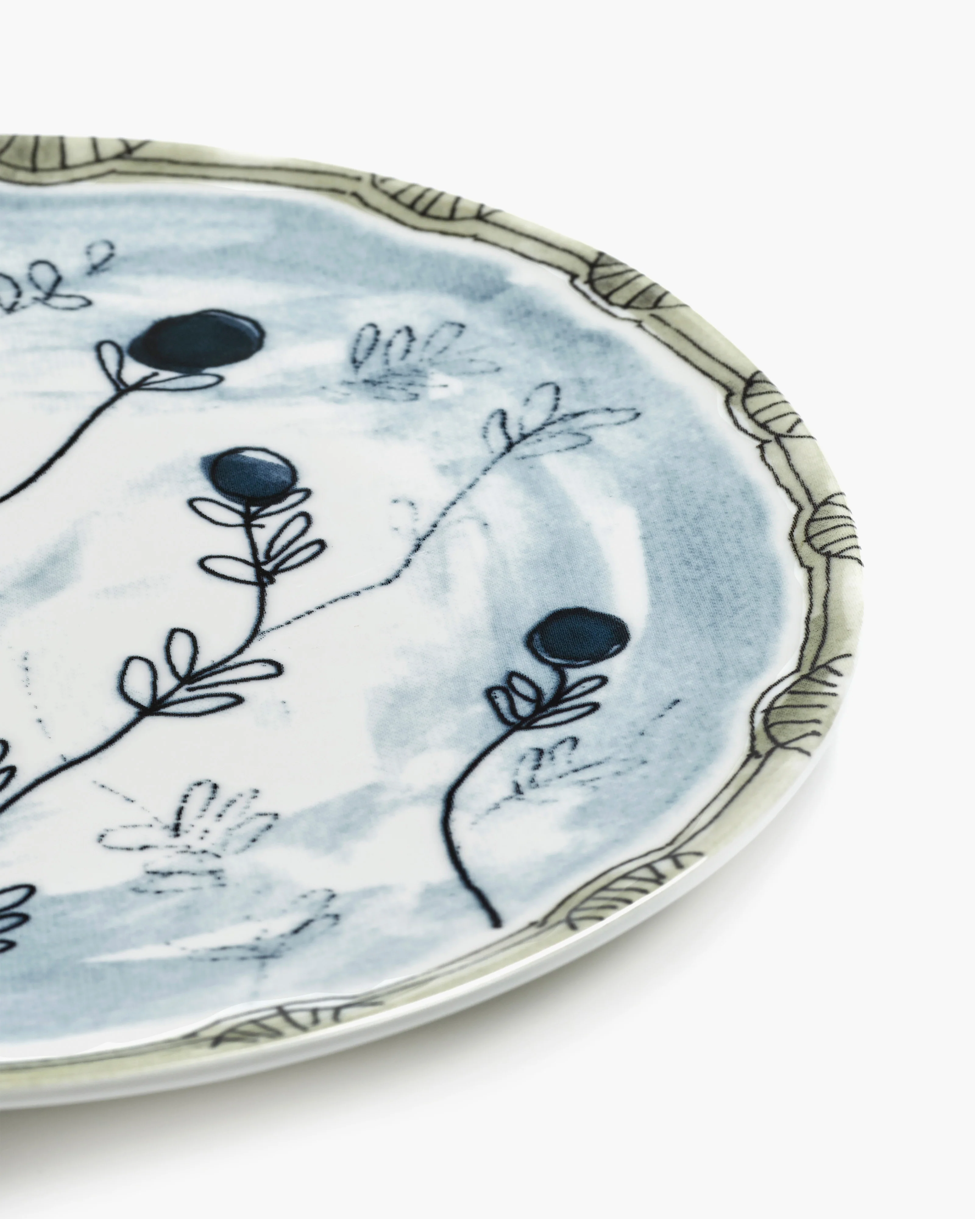 Bread plate Mirtillo tea Midnight Flowers - Image 5