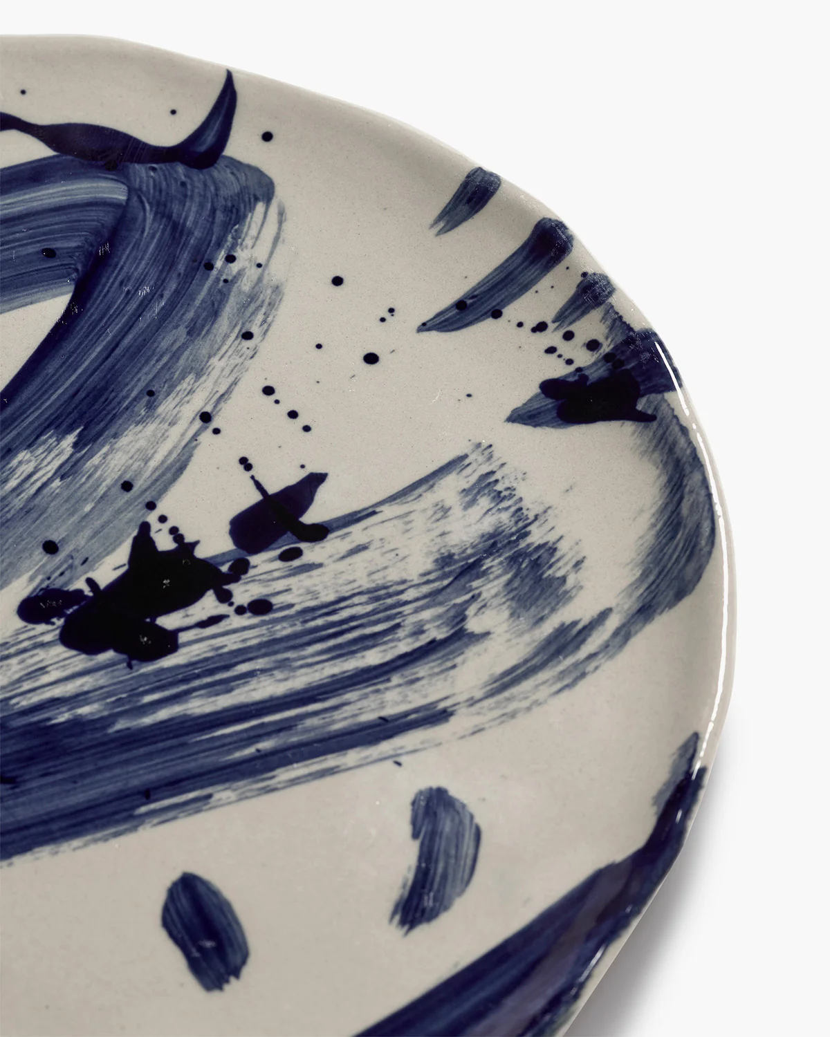 Breakfast plate set of 4 varied designs beige - blue Sophia - Image 4