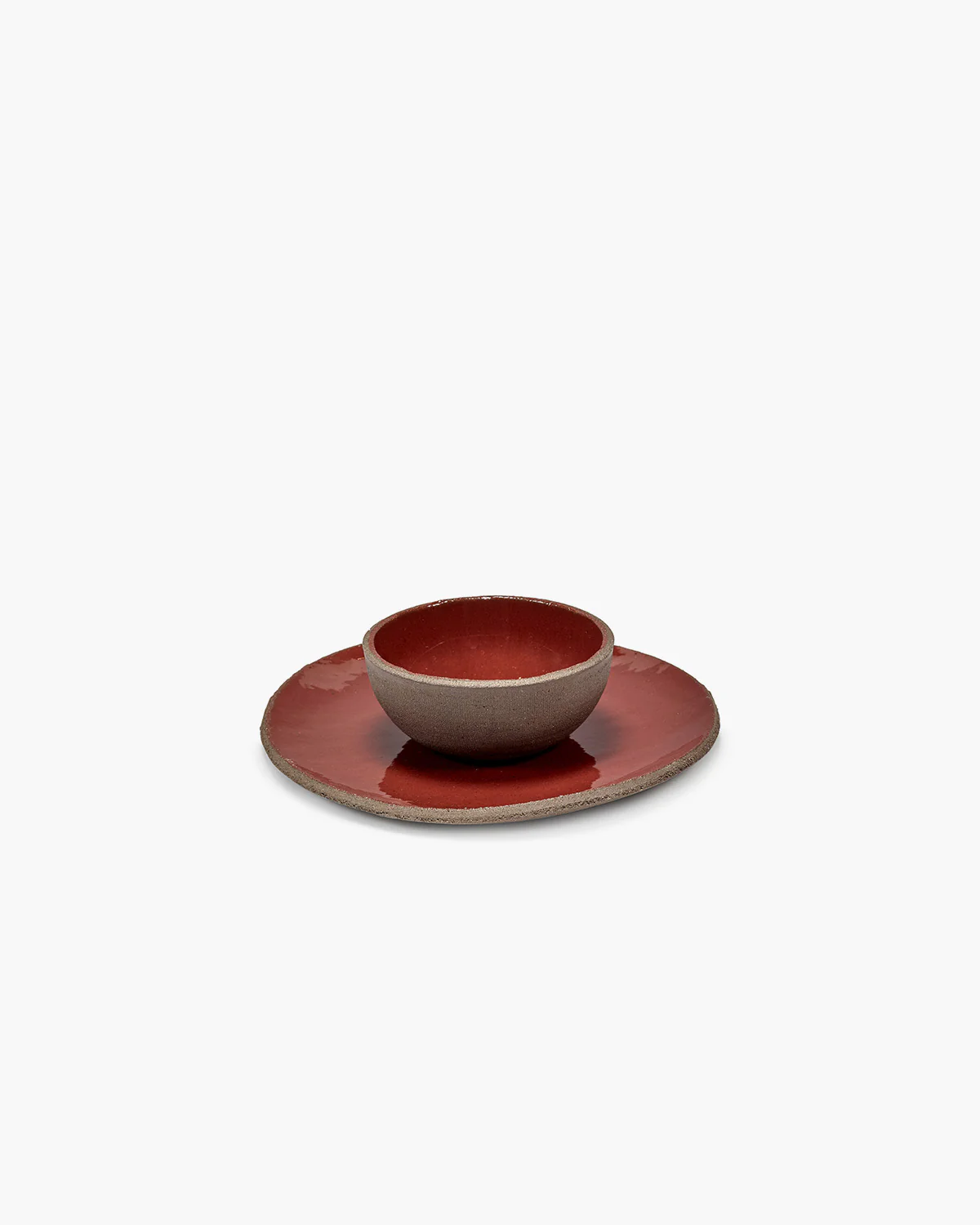 Breakfast plate vermillon red FCK - Image 4