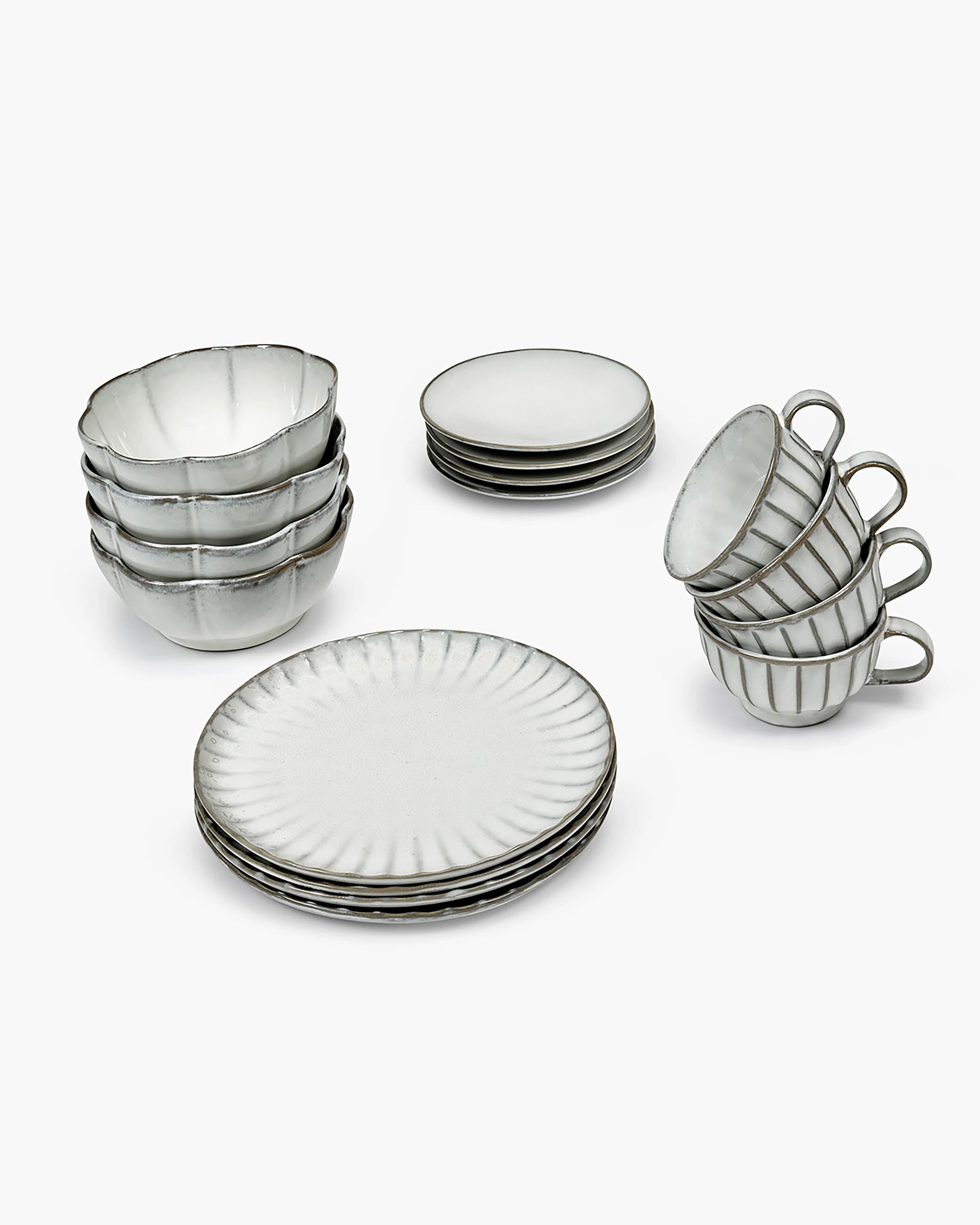 Breakfast Set 16 pieces white Inku - Image 3