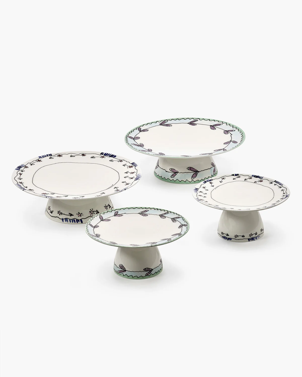 Cake stand S anemone milk Midnight Flowers - Image 5