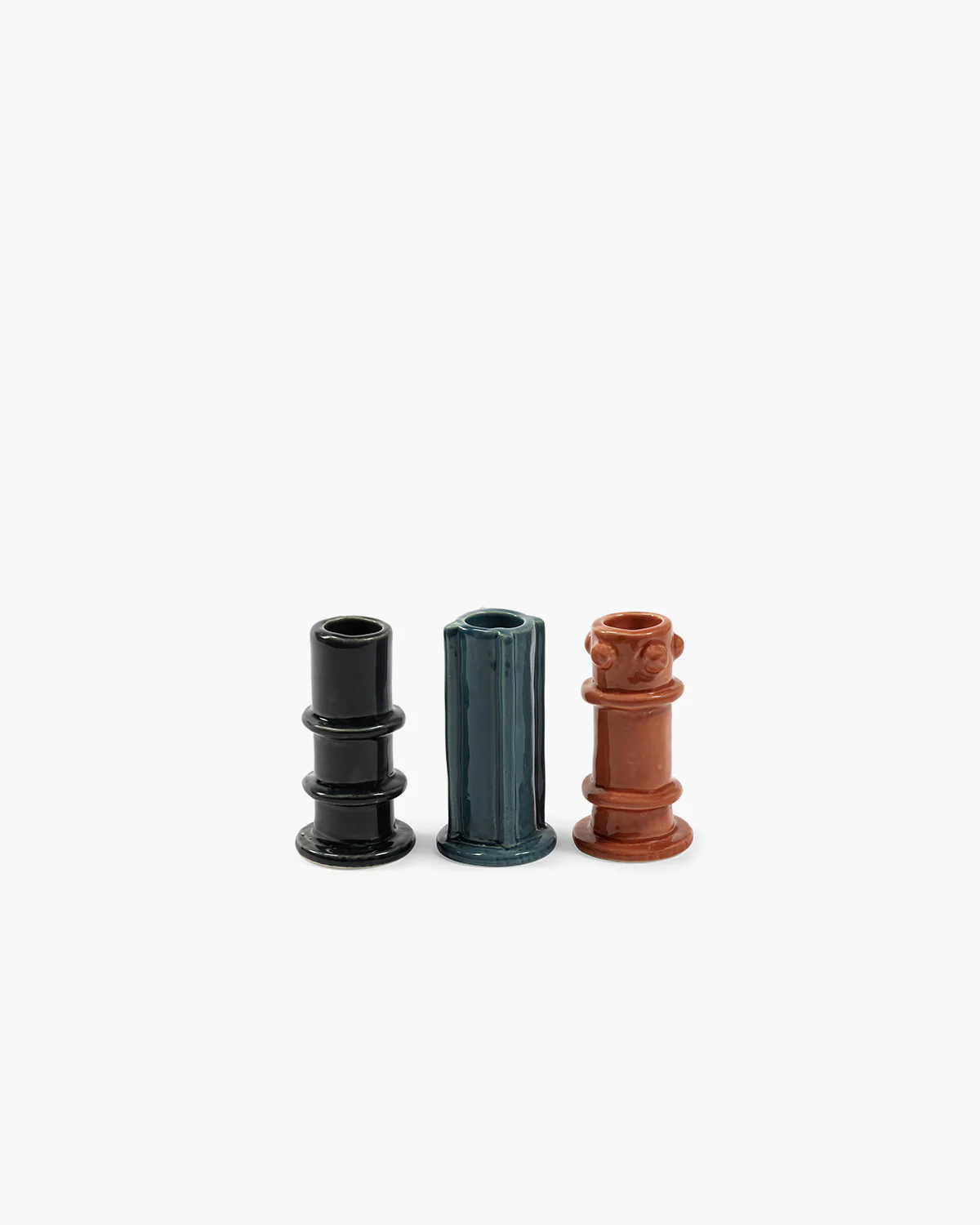 Candle holder 03 – ass/3 glazed Molly