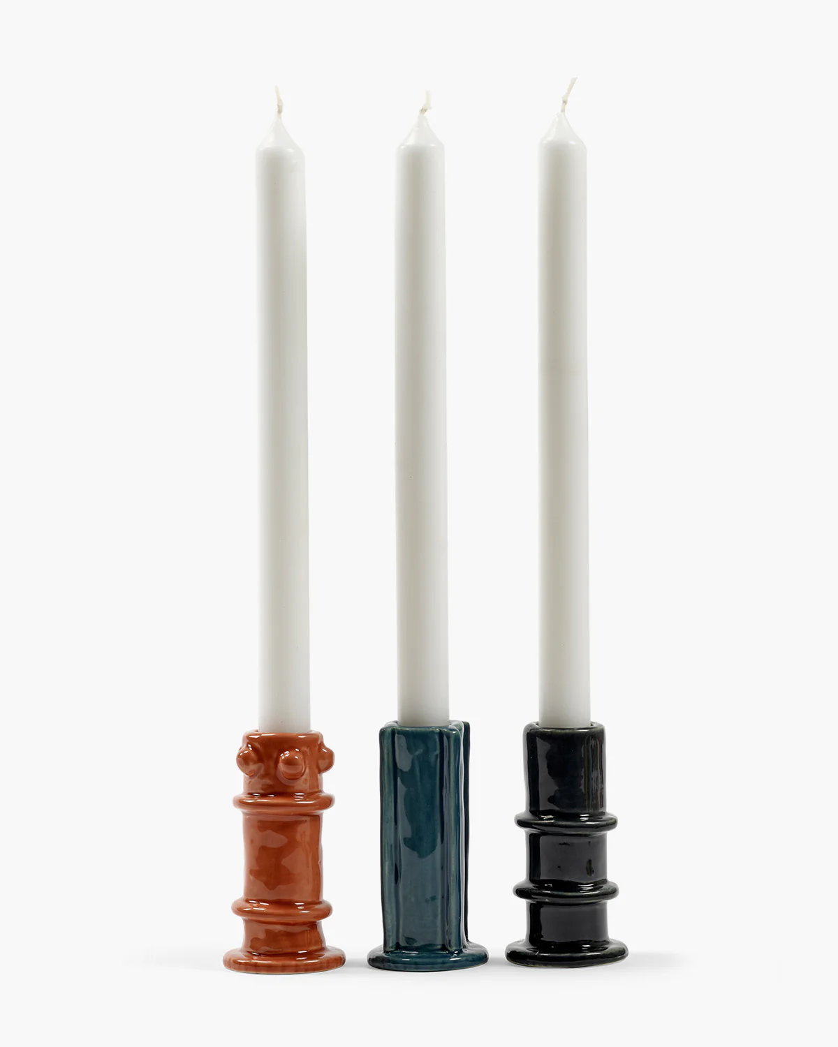 Candle holder 03 – ass/3 glazed Molly - Image 3