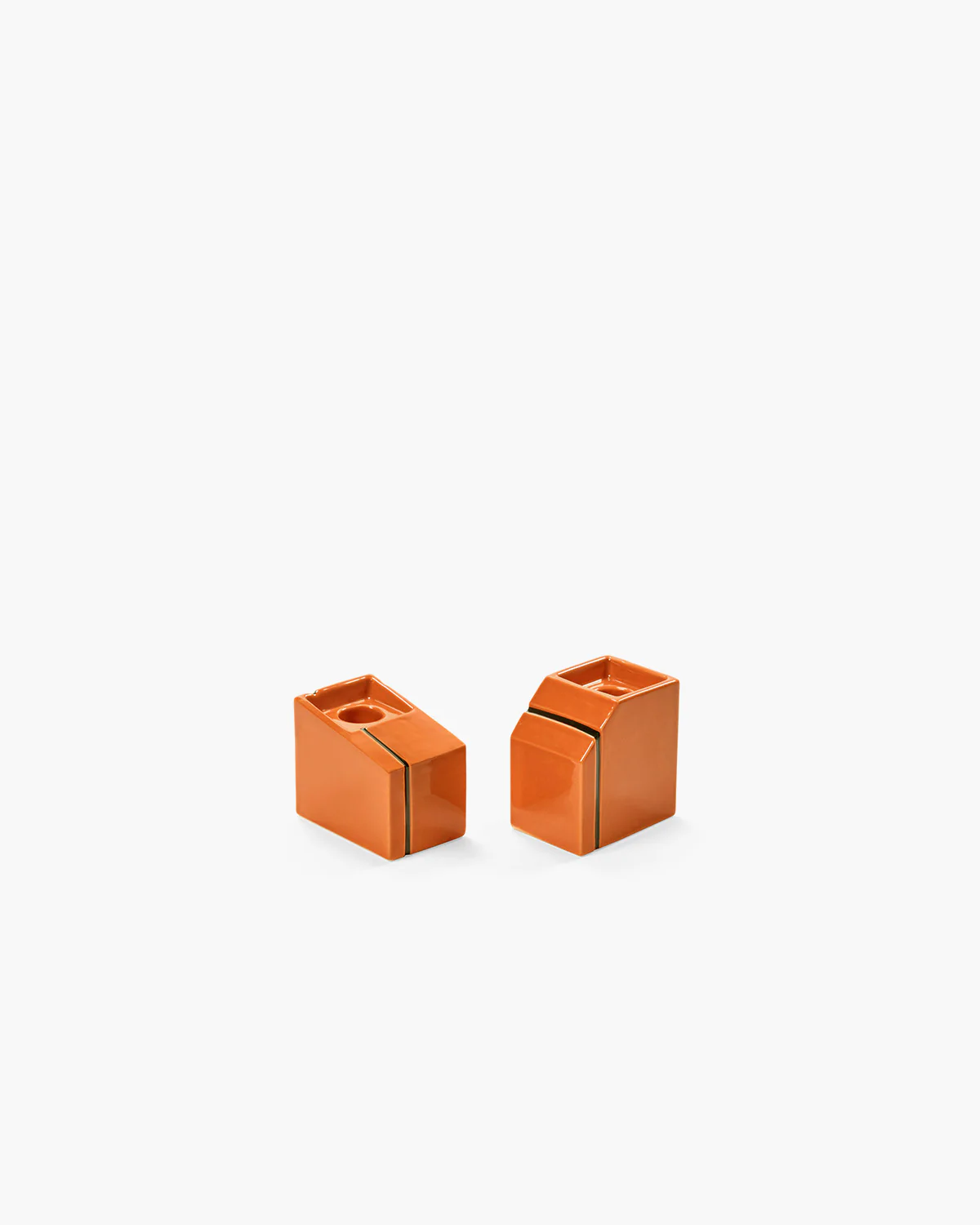 Candle holder ass/2 orange Silos