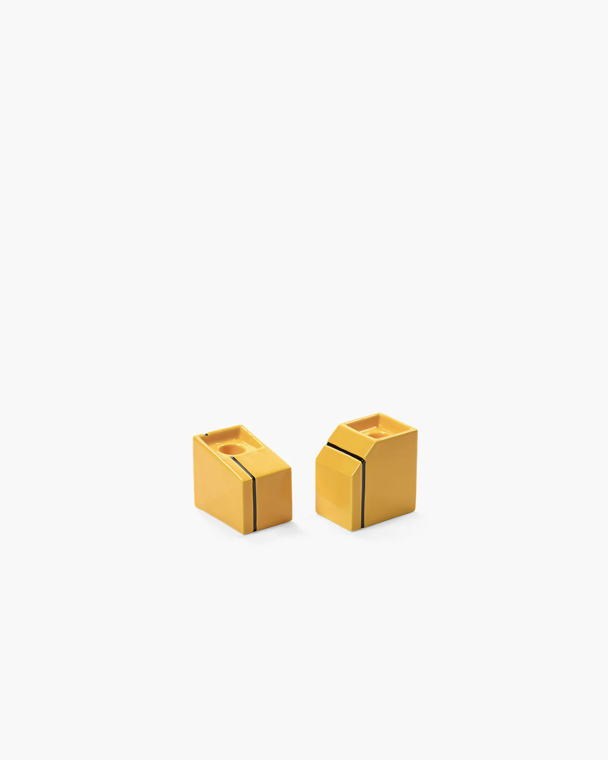 Candle holder ass/2 yellow Silos