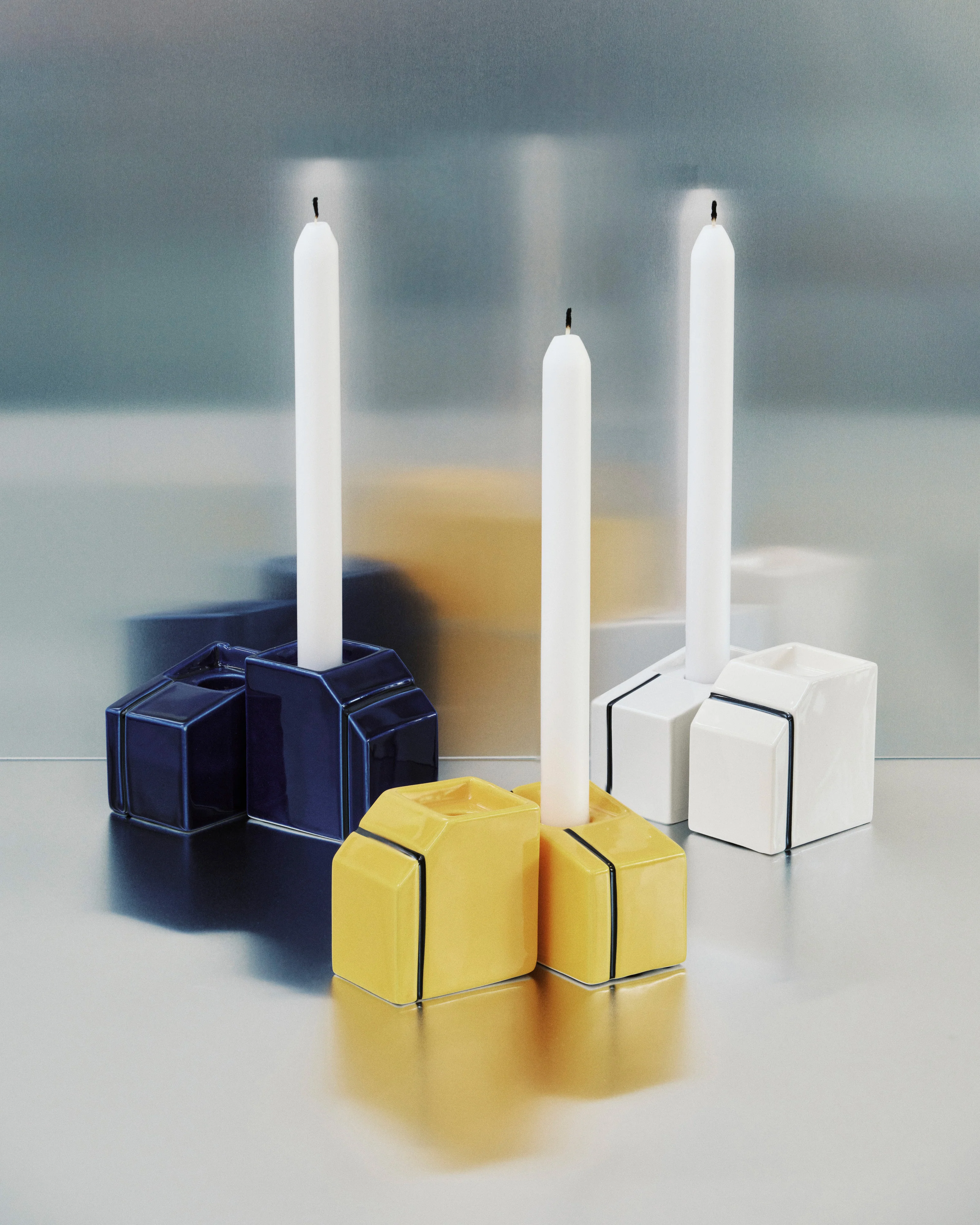 Candle holder ass/2 yellow Silos - Image 2