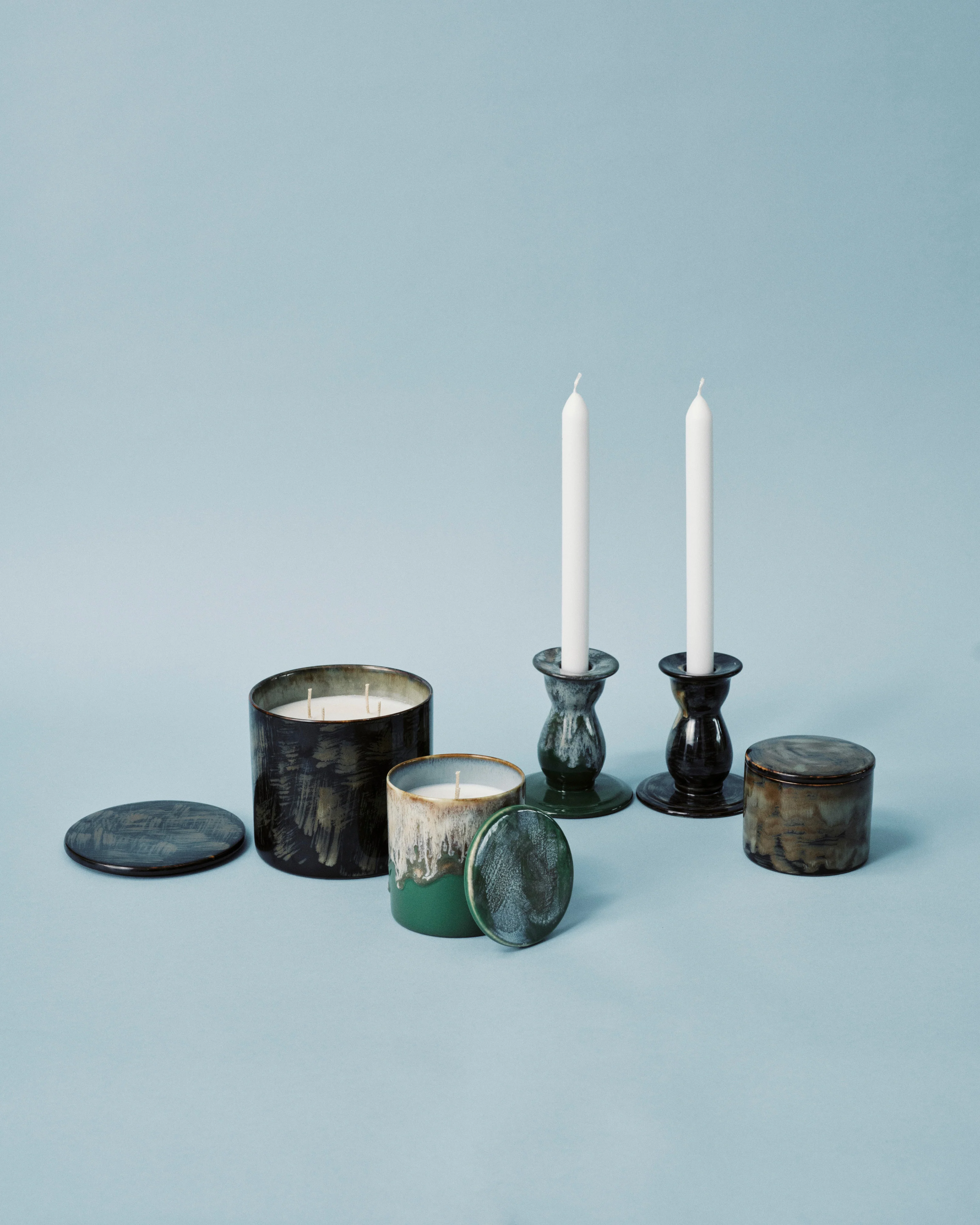 Candle holder dark blue Terres de rêves - Image 2
