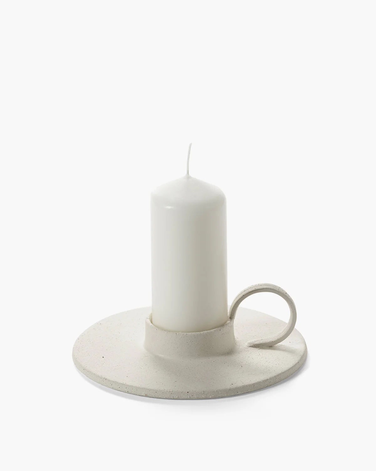 Candle holder L beige Mira - Image 3