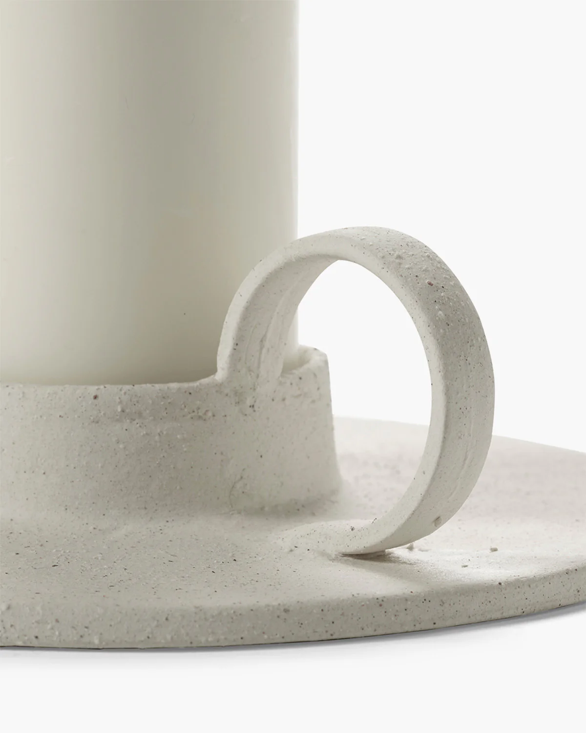 Candle holder L beige Mira - Image 4
