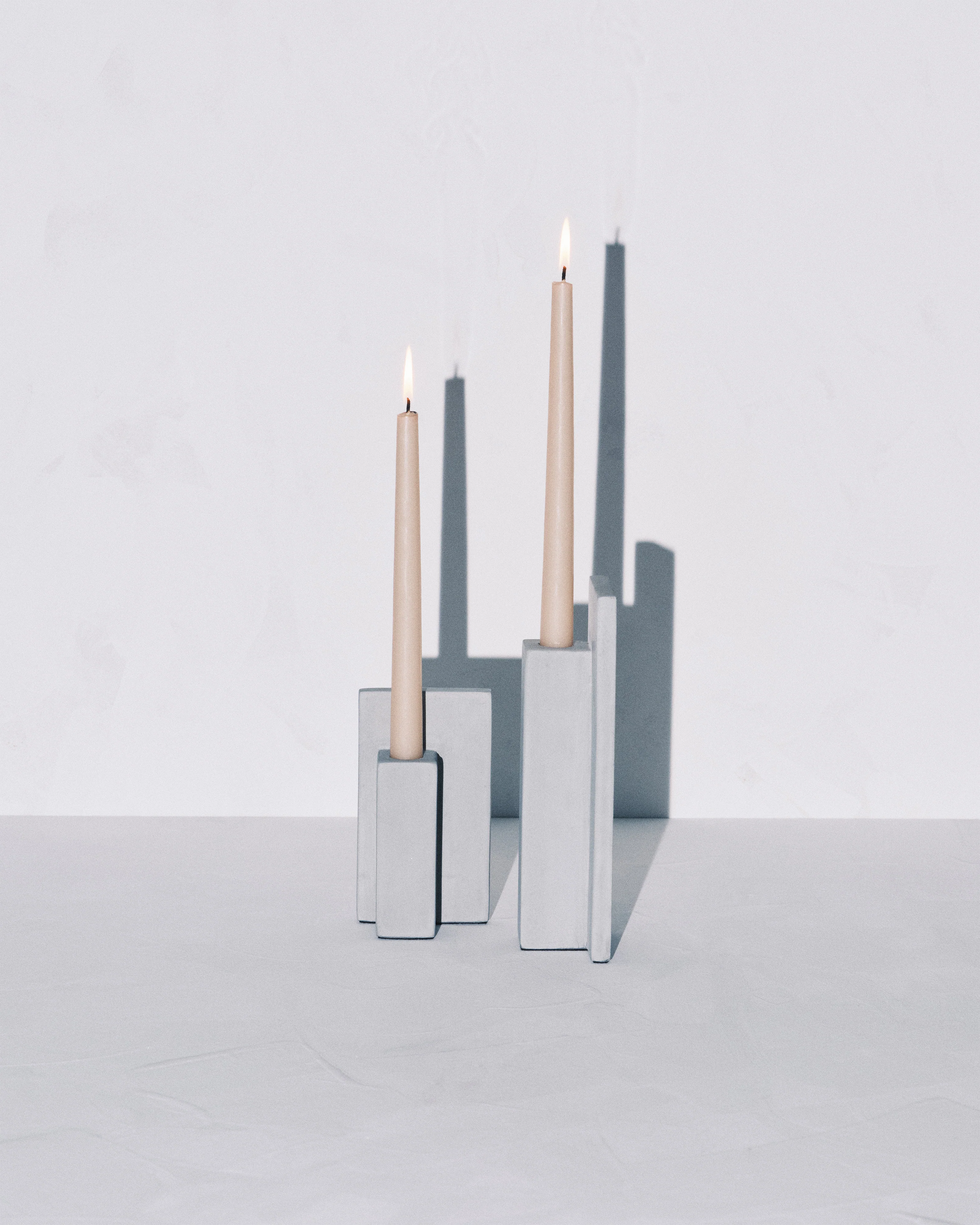 Candle holder S grey Werk - Image 2