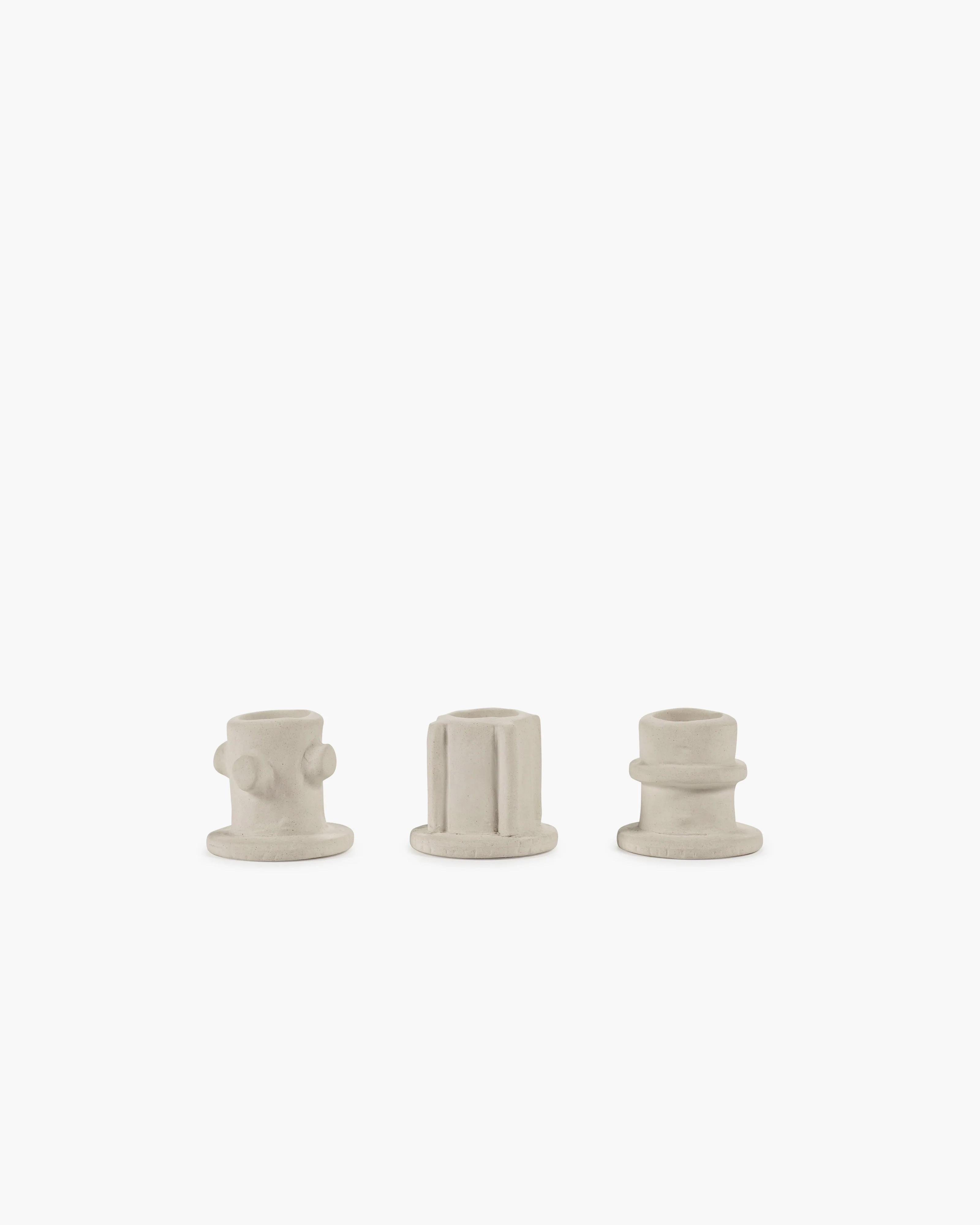 Candle holder 01 - ass/3 beige Molly