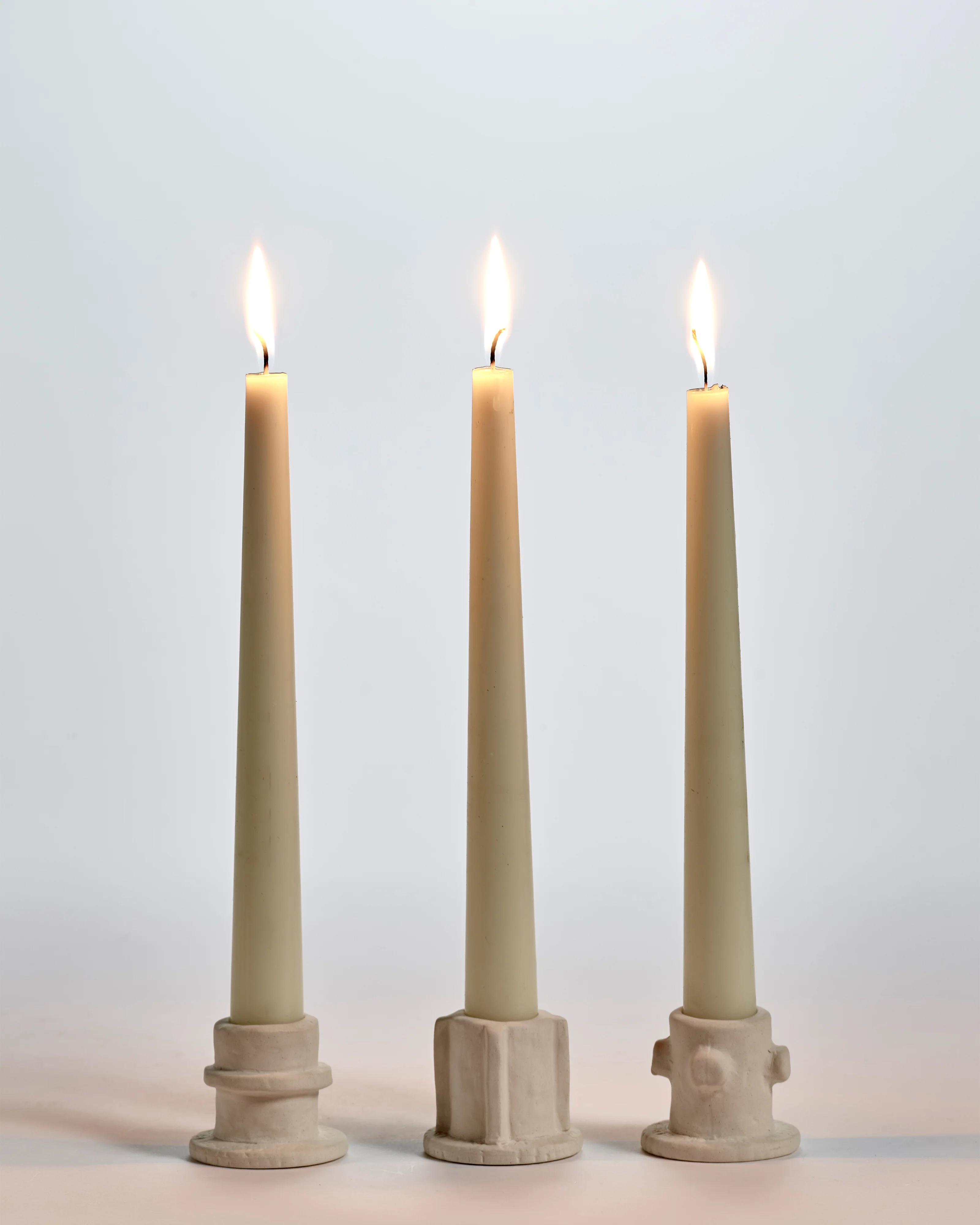 Candle holder 01 - ass/3 beige Molly - Image 2
