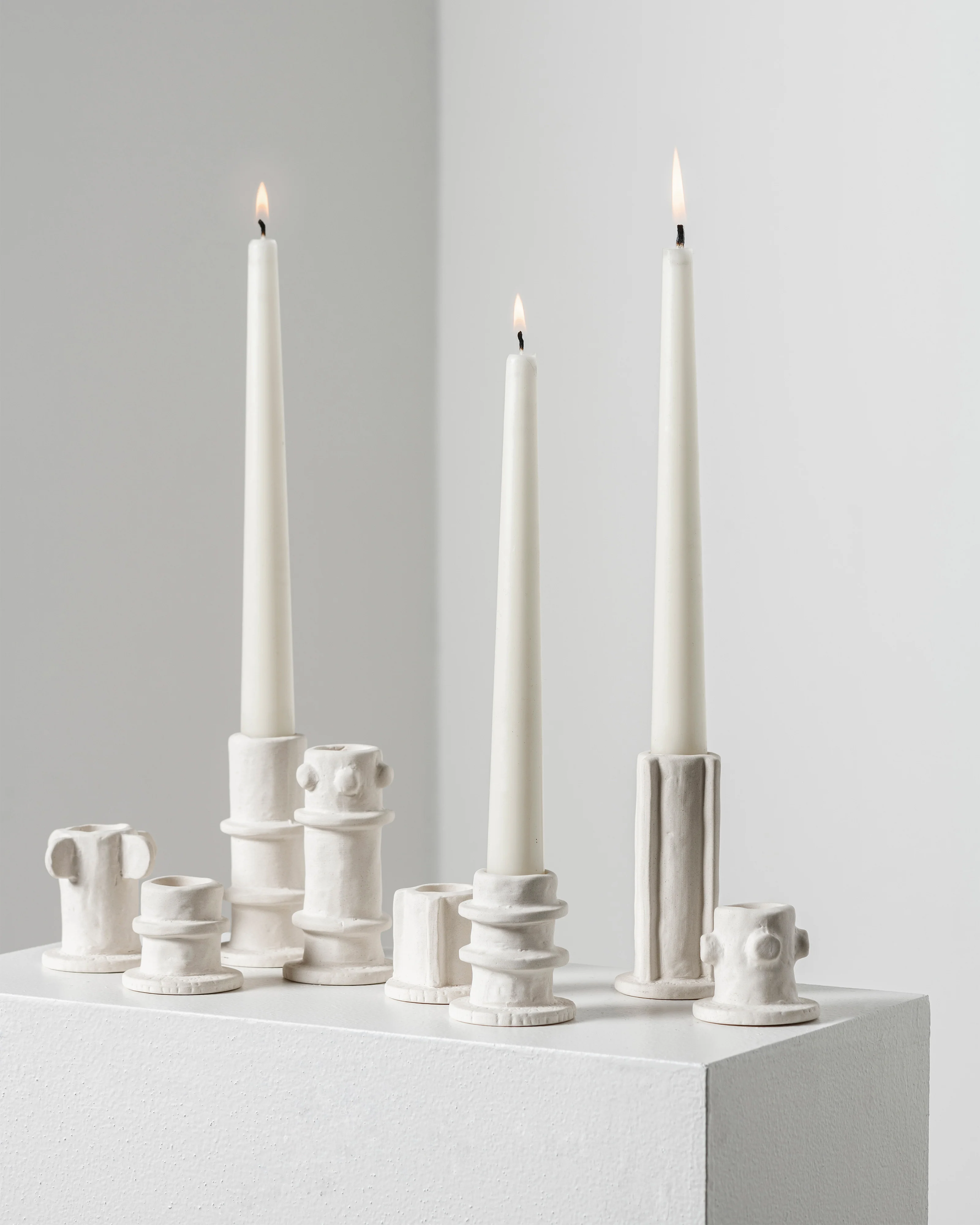 Candle holder 03 ass/3 beige Molly - Image 3
