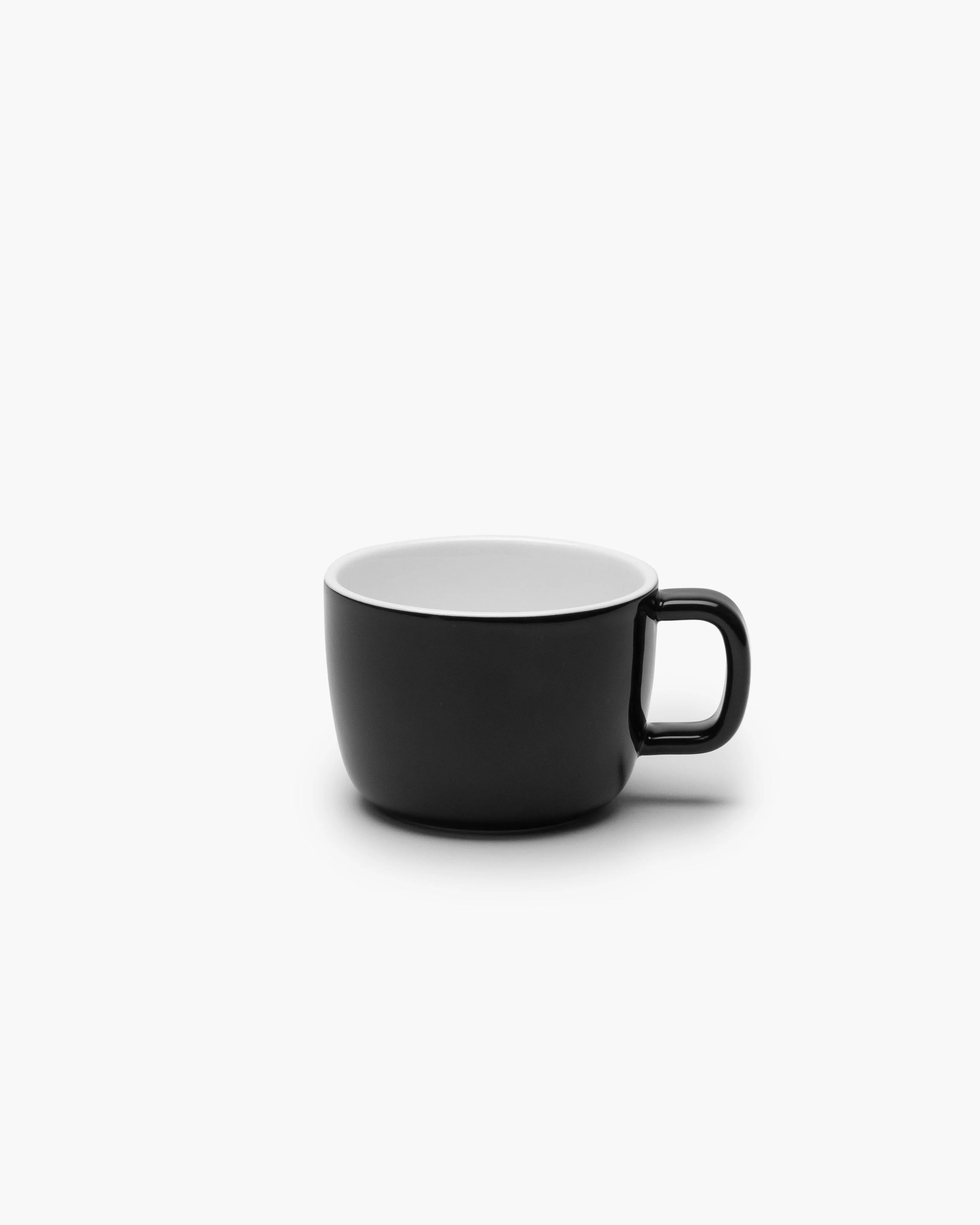 Cappuccino cup glazed black Passe-partout