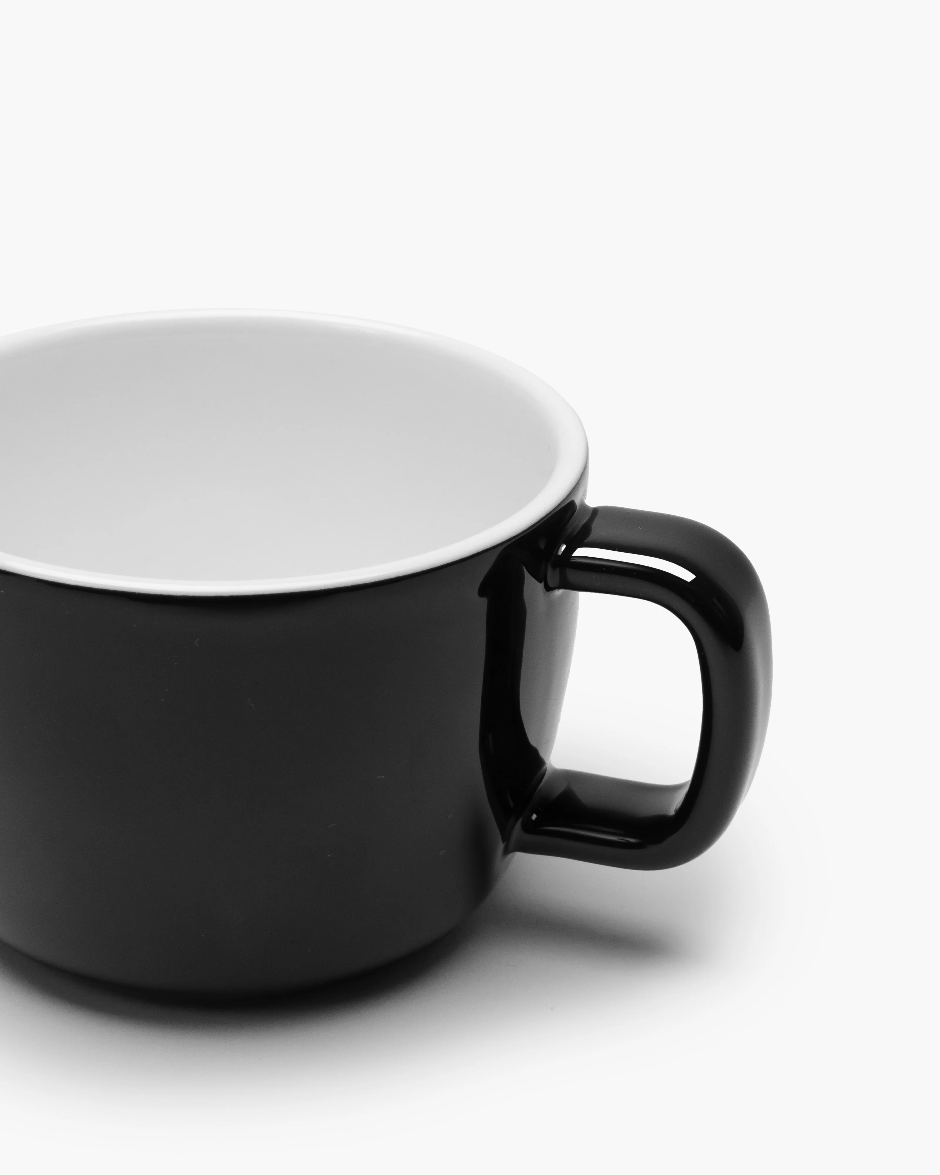 Cappuccino cup glazed black Passe-partout - Image 2