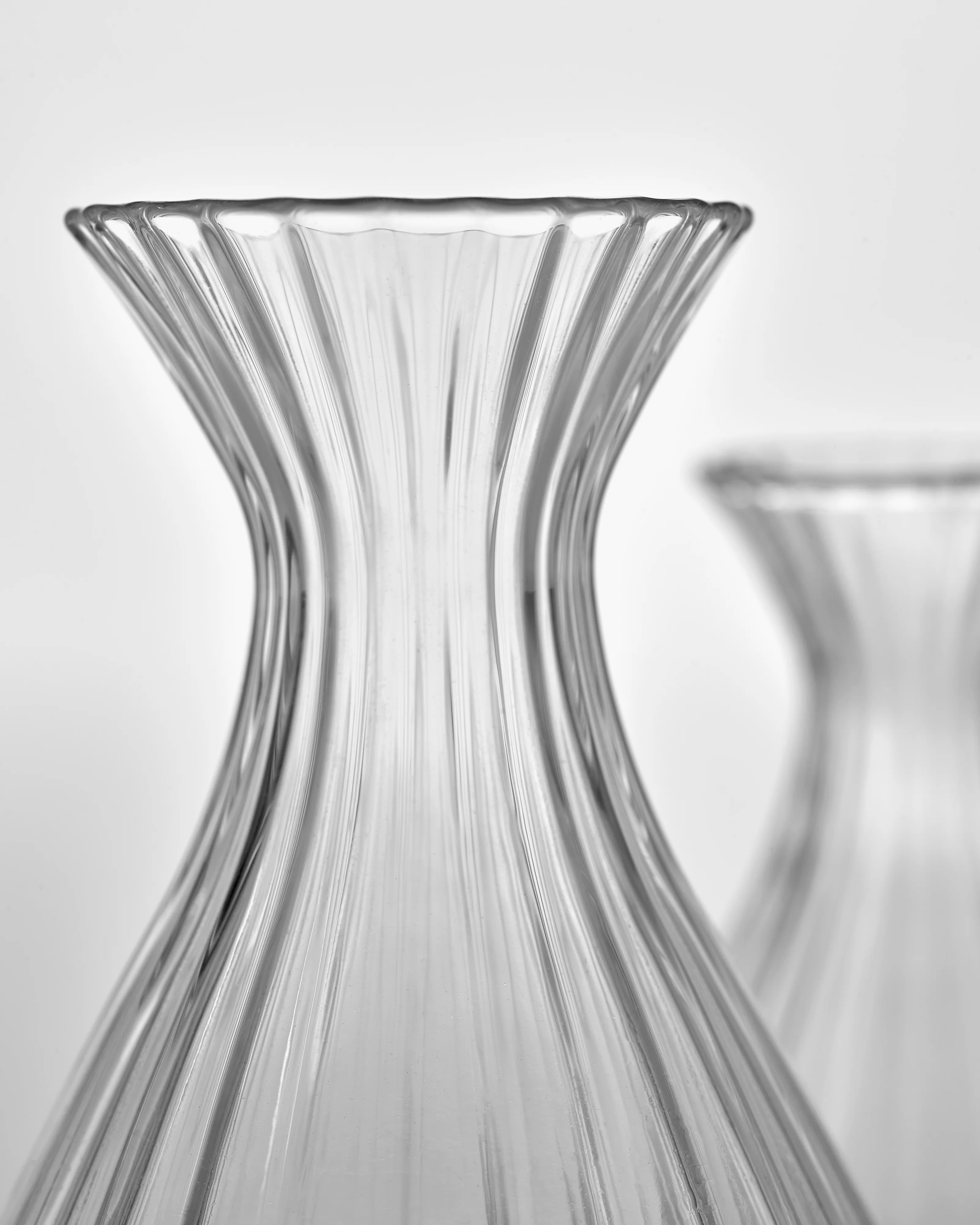 Carafe S transparent ribbed 16cl Inku - Image 3