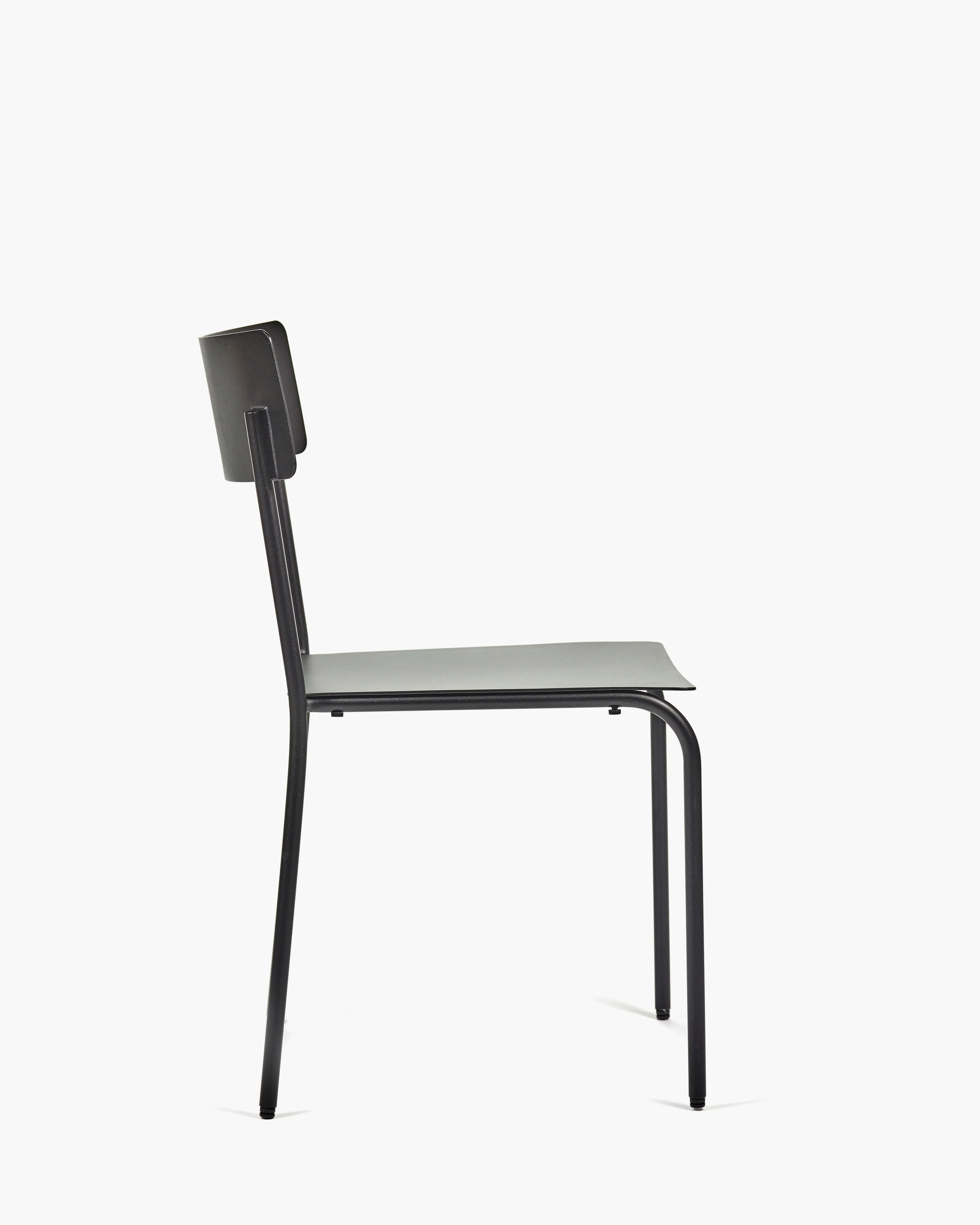 Chair S without armrests aluminium black August - Image 5