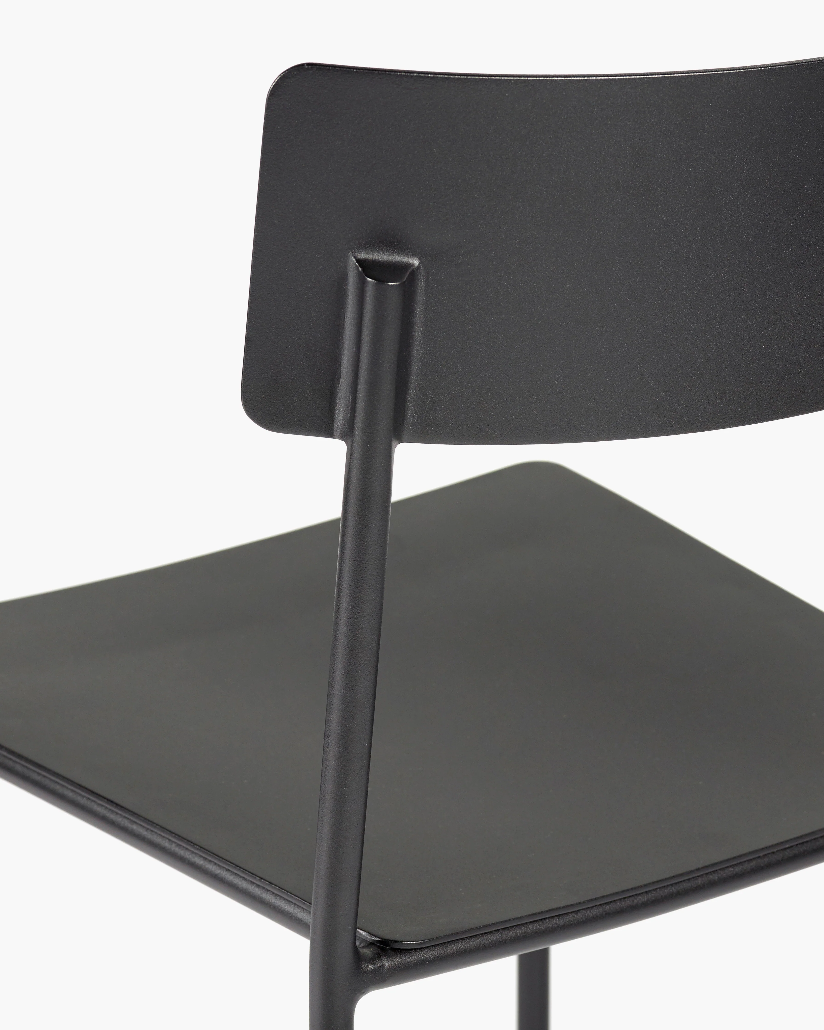 Chair S without armrests aluminium black August - Image 6
