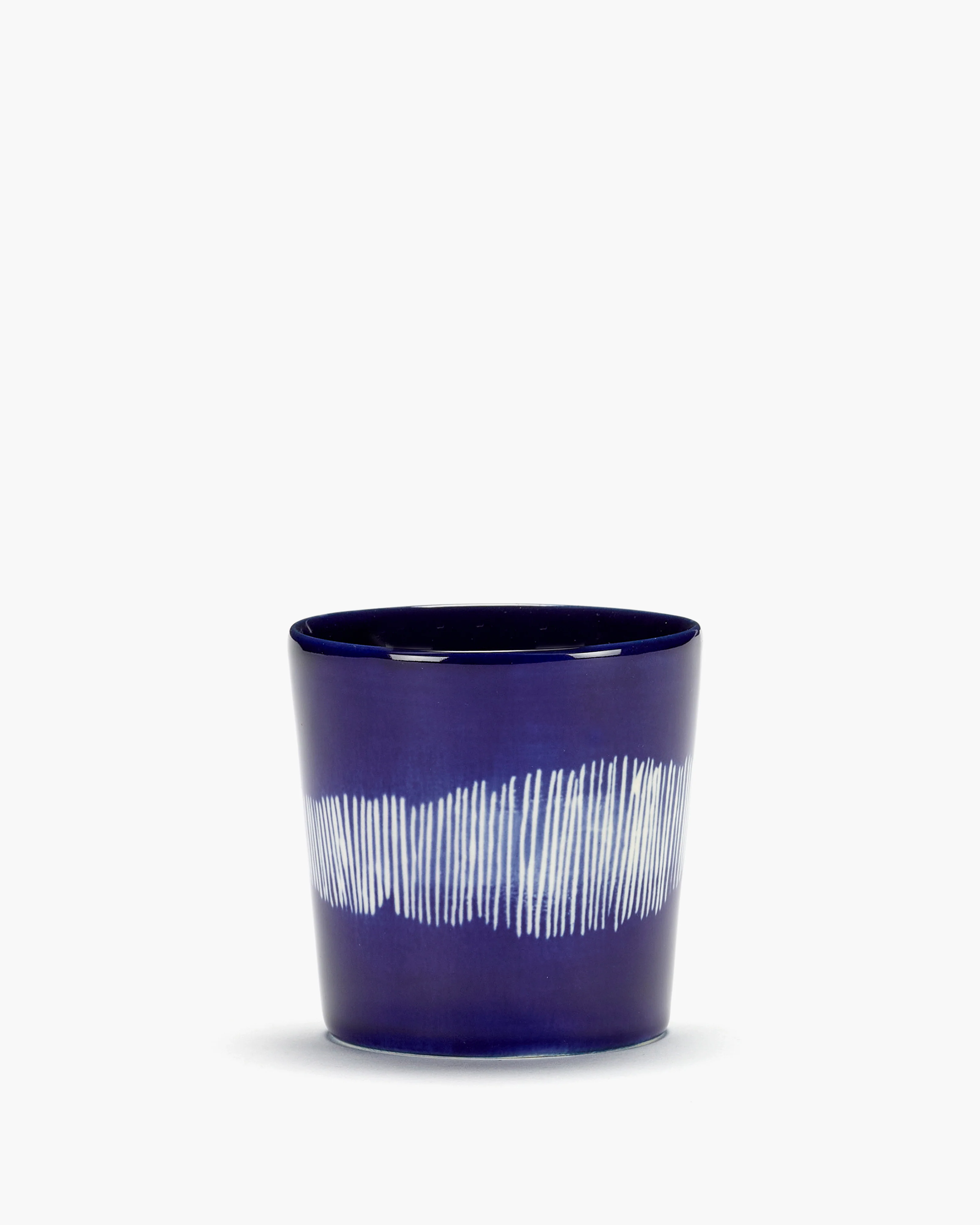Coffee cup 25cl dark blue - white stripes Feast