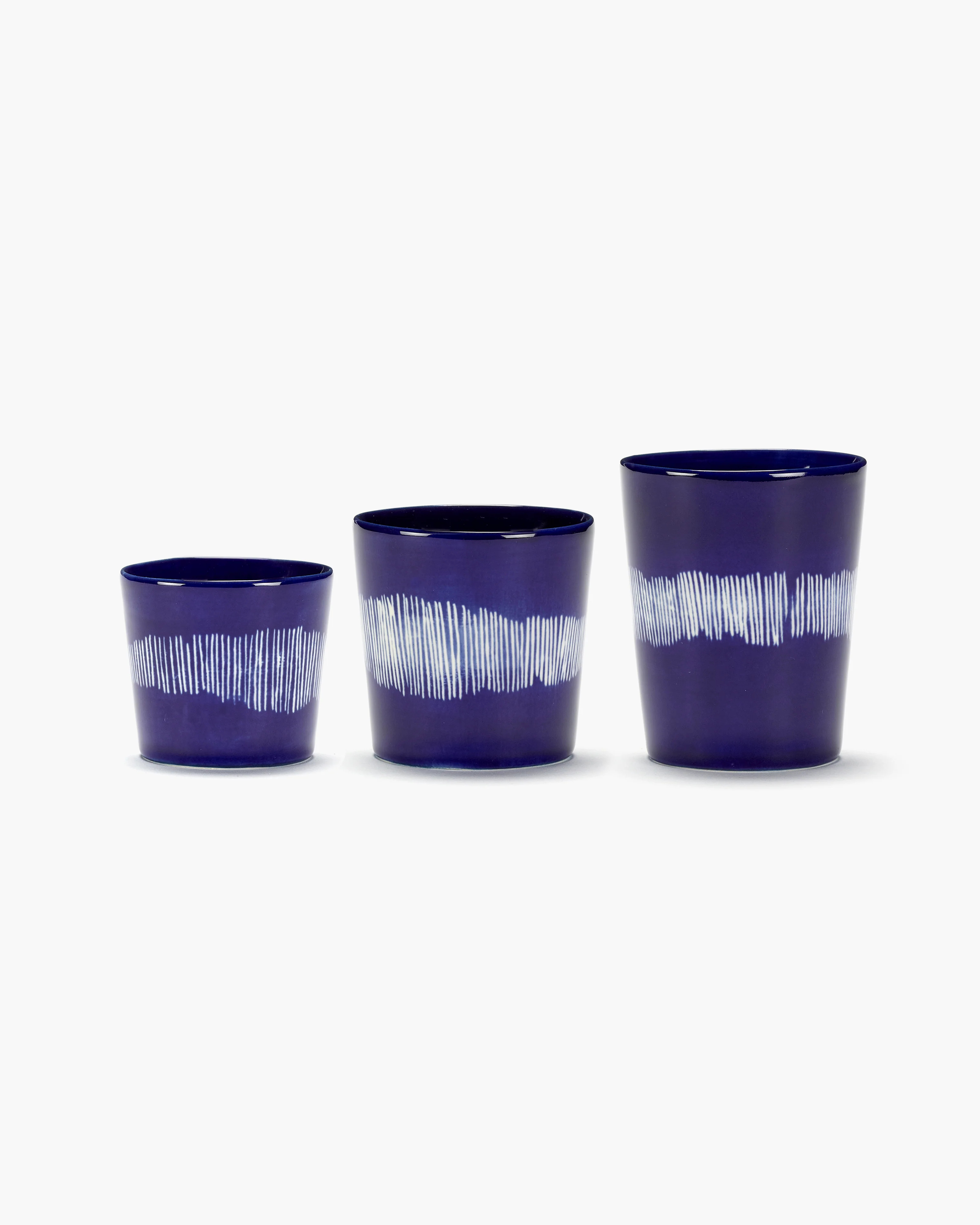 Coffee cup 25cl dark blue - white stripes Feast - Image 2