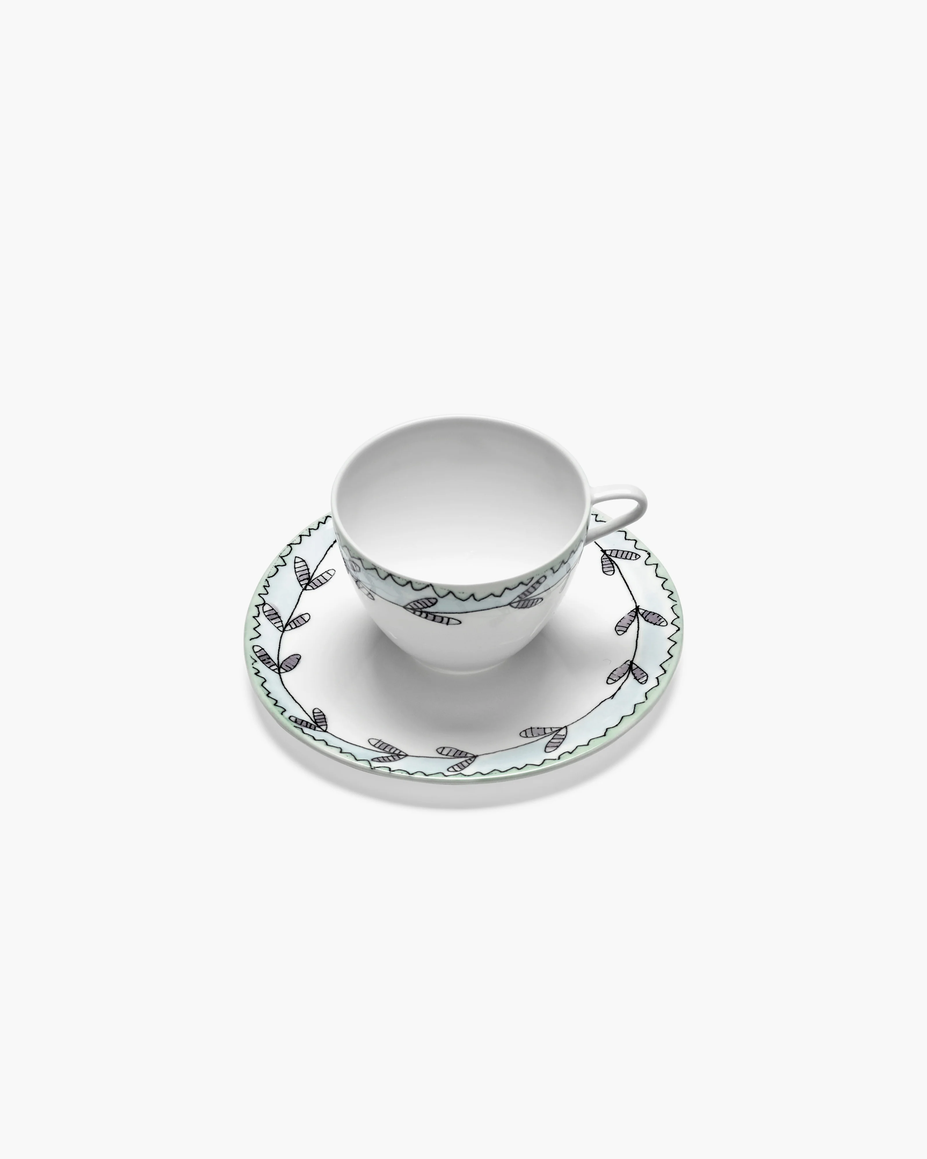 Coffee cup high with saucer Blossom milk Midnight Flowers - Image 3
