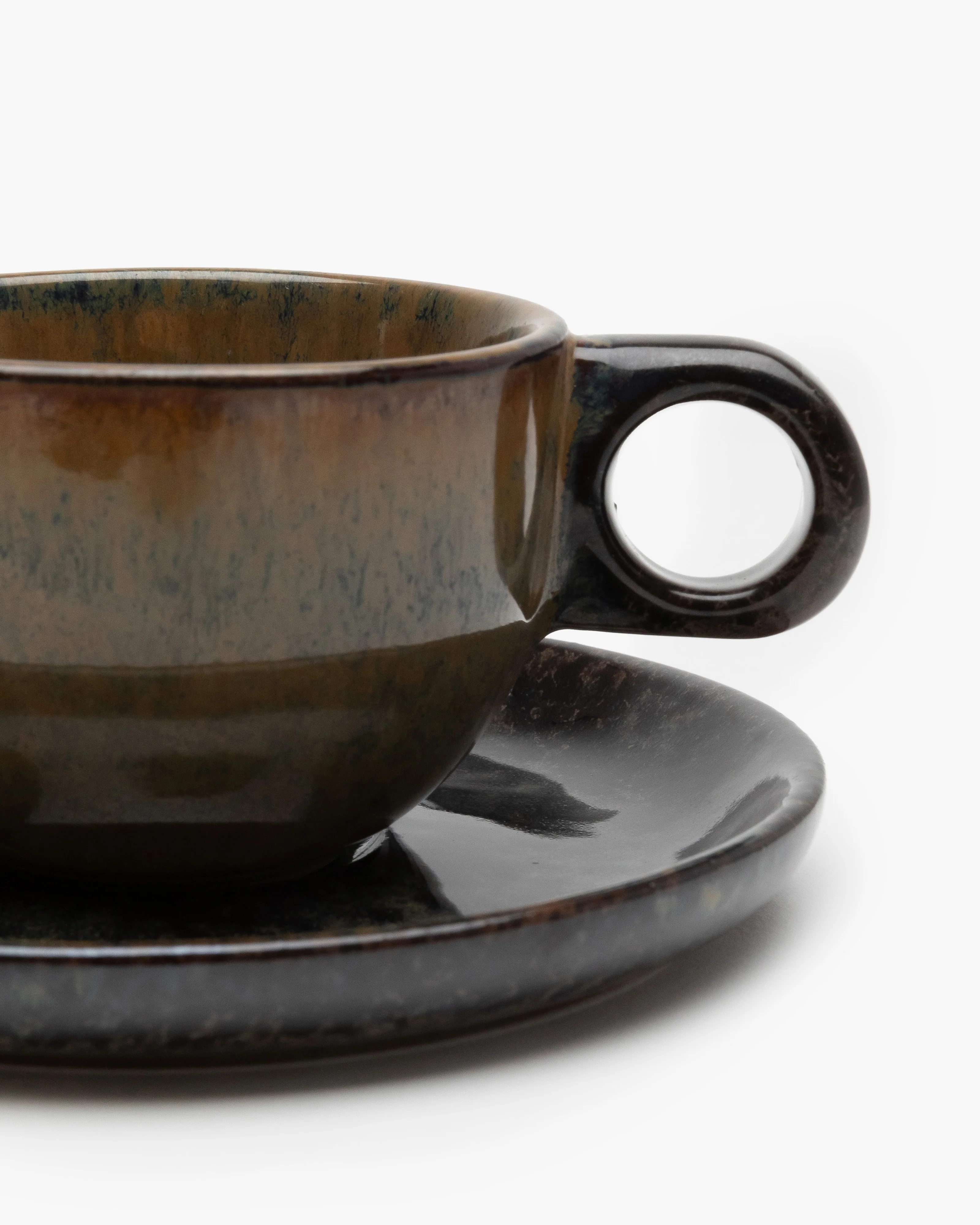 Coffee cup with saucer indi gray Surface - Image 4